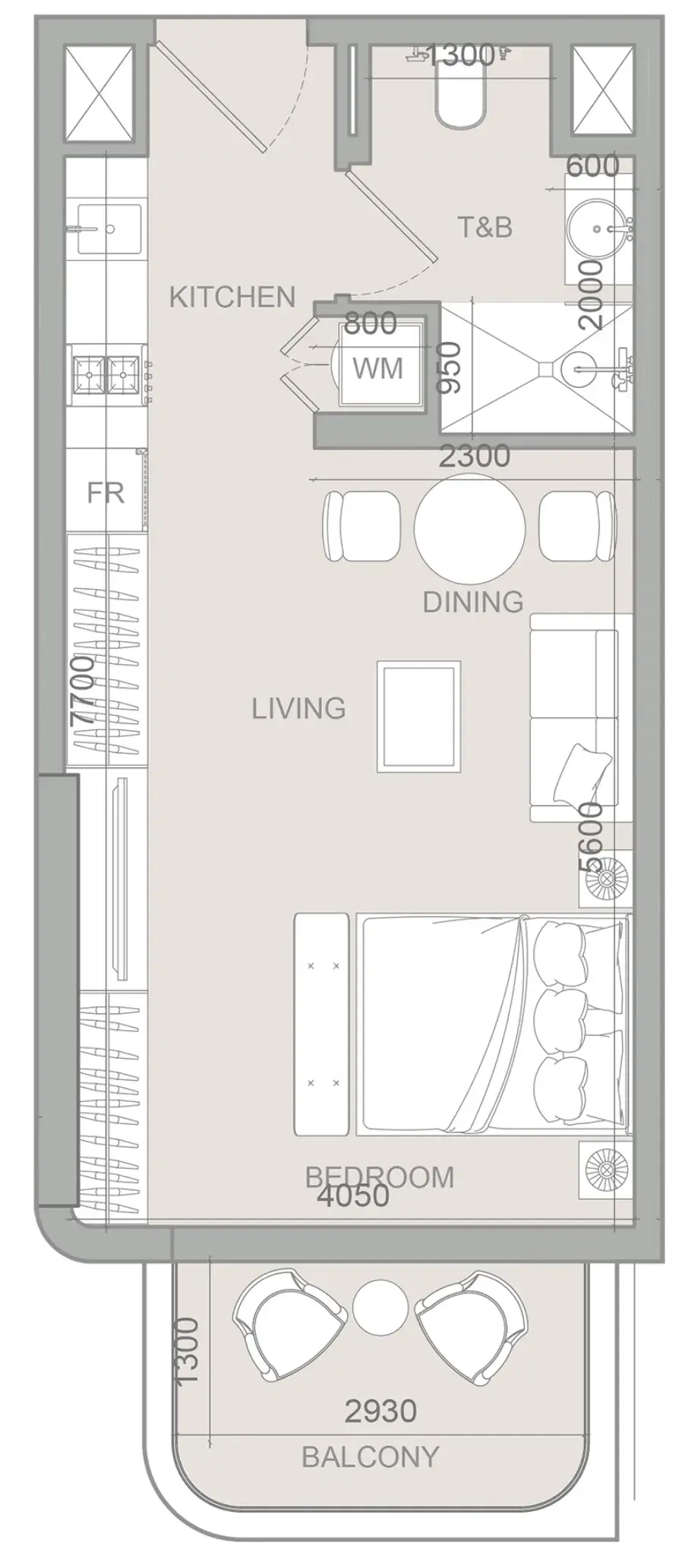 Studio apartments - S1LV1ANA Park floor plan
