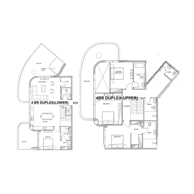 3 Bedrooms duplex - Villa Del Brunello floor plan