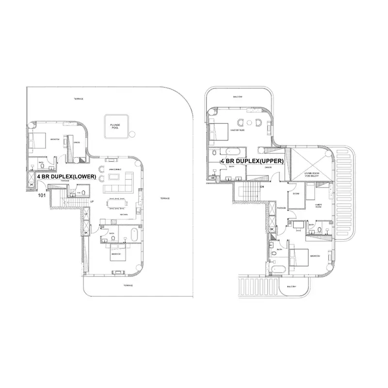 4 Bedrooms duplex - Villa Del Brunello floor plan
