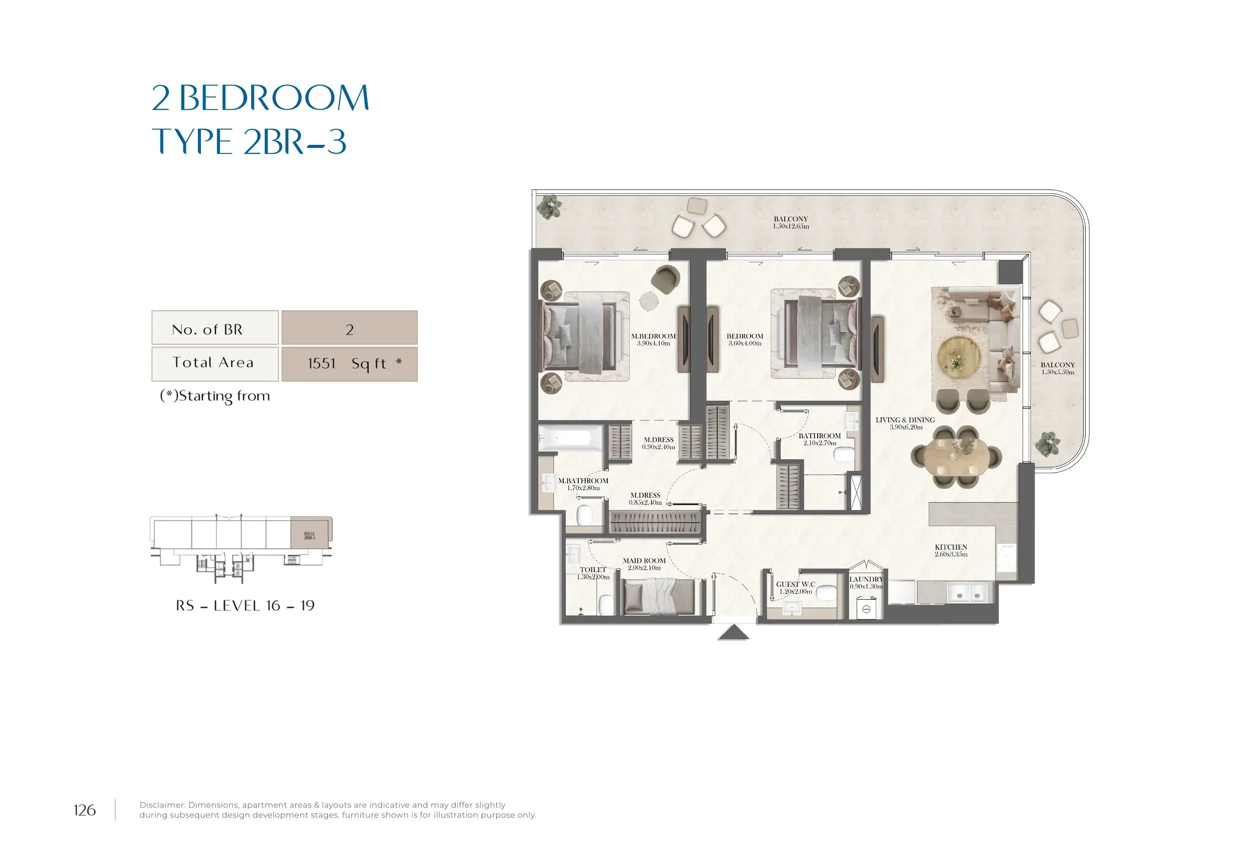 Type 3 - South floor plan