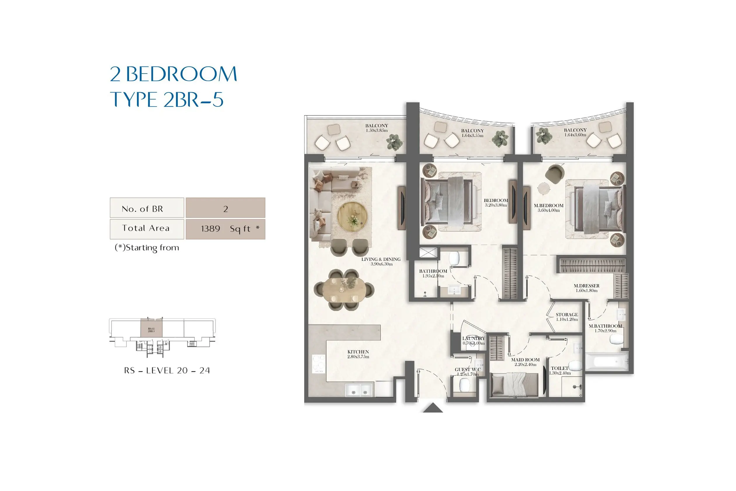 Type 5 - South floor plan