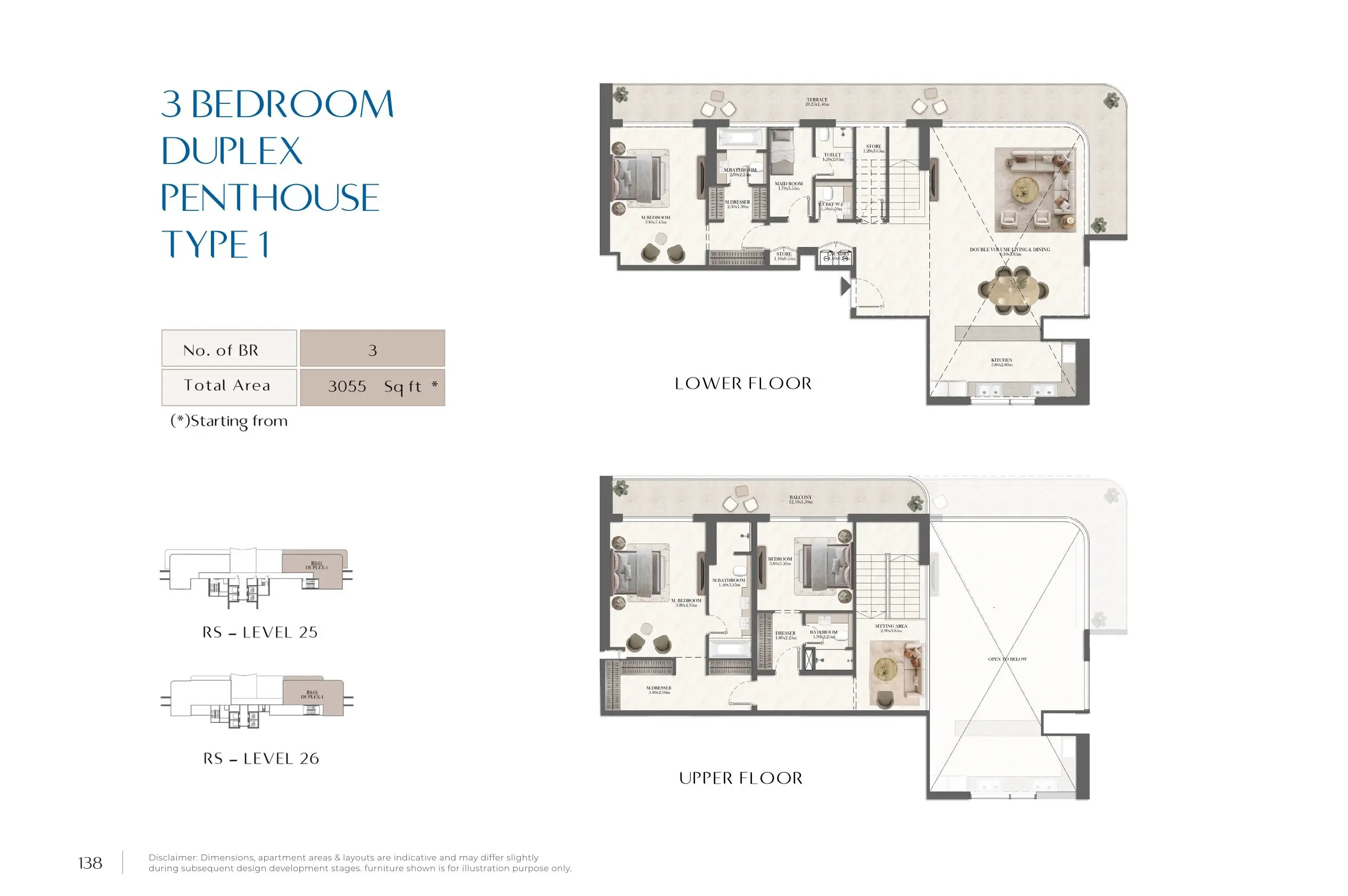 Type 1 - South floor plan