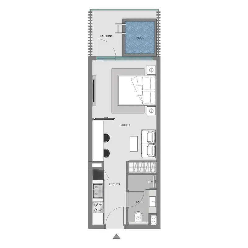 Studio apartments - Samana Imperial Garden floor plan