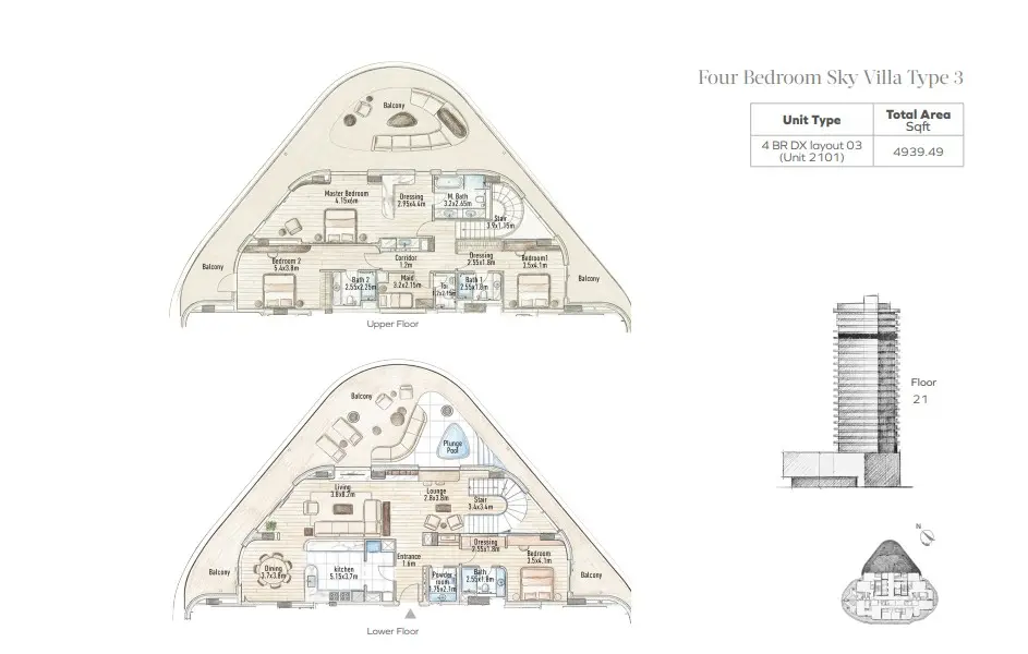 Sky Villa 3 floor plan