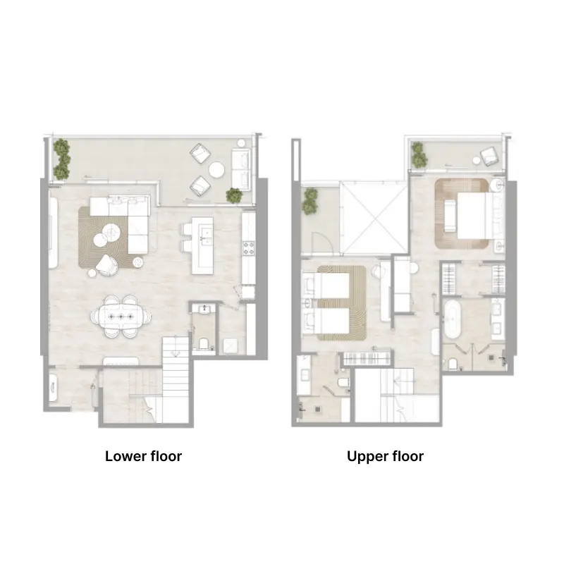 2 bedroom floor plan
