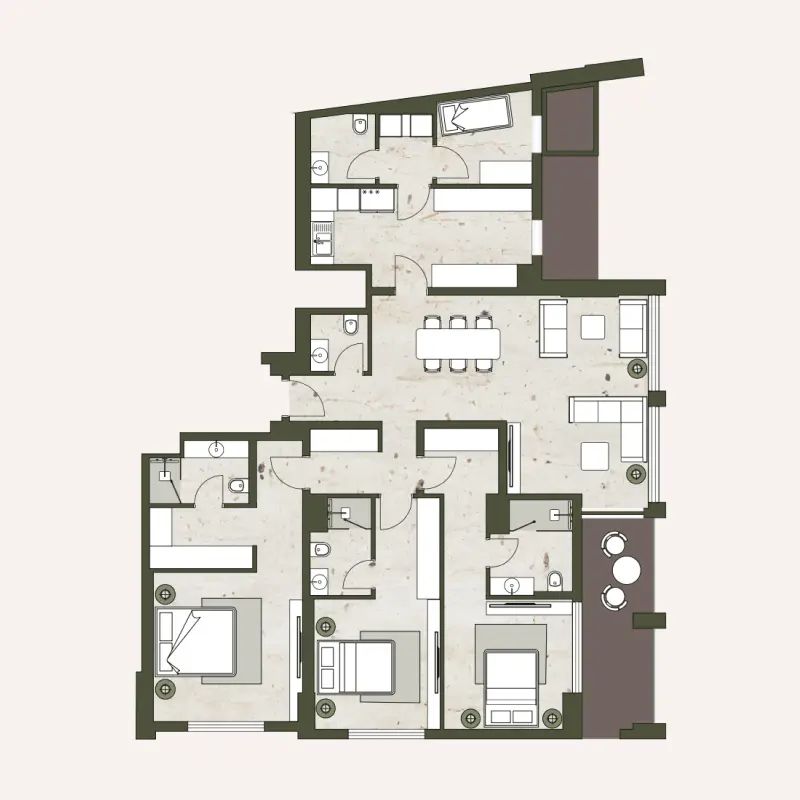 3 bedroom floor plan