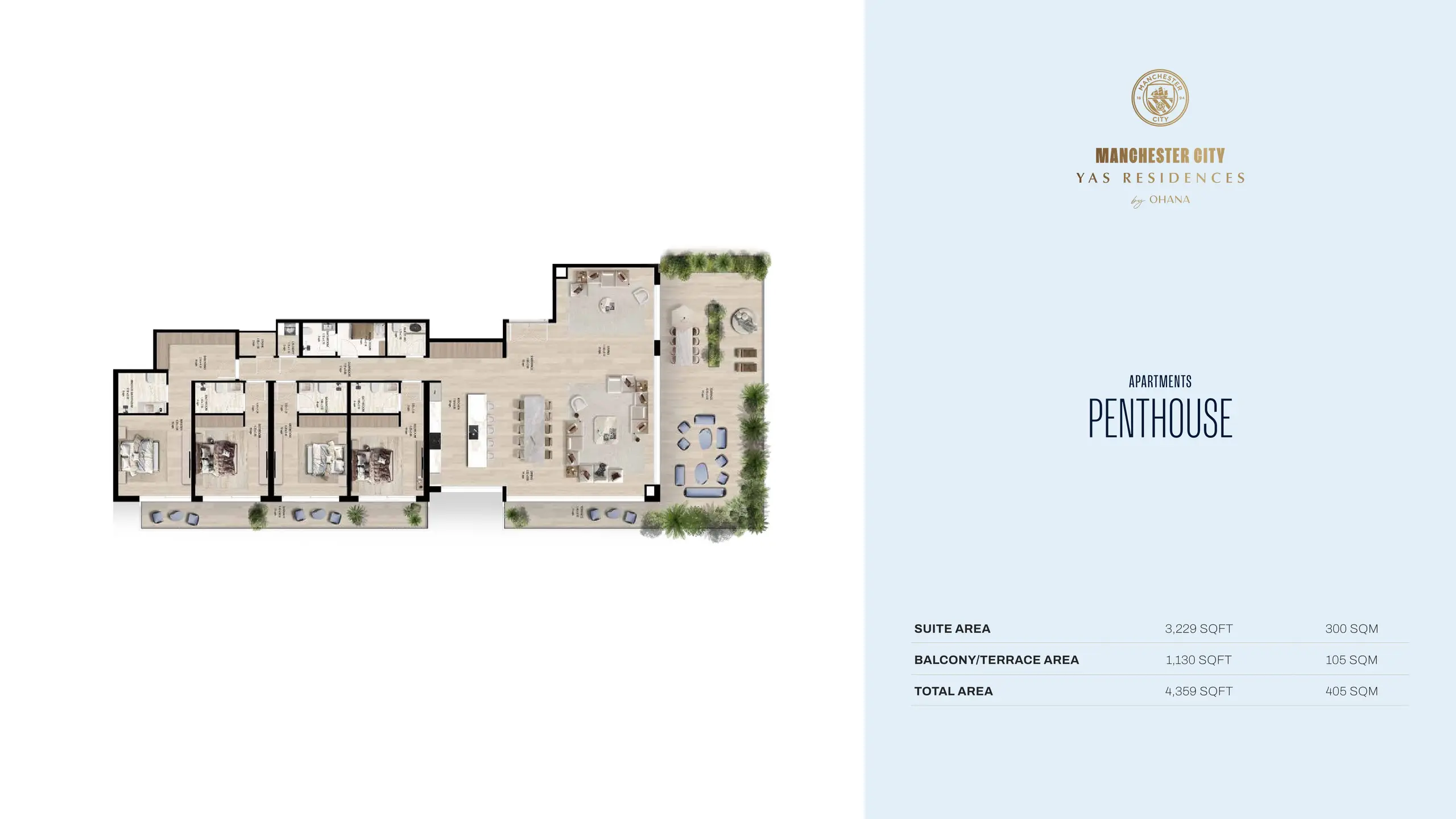 4 Bed Penthouse floor plan