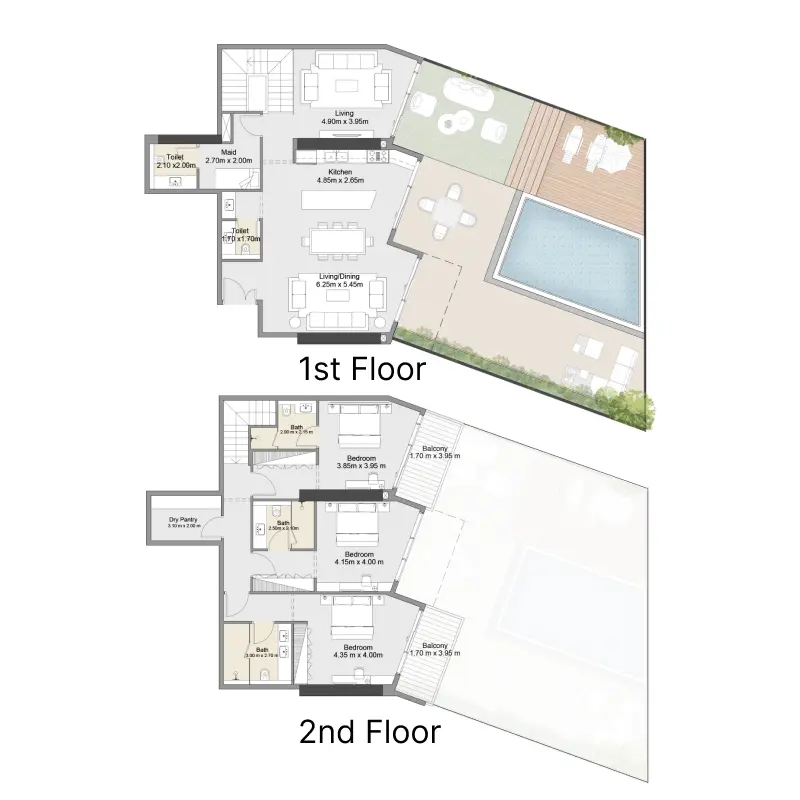 3 bedroom floor plan
