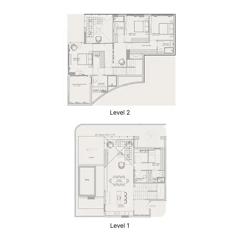 3 Bedrooms villa - Isolana Residences floor plan