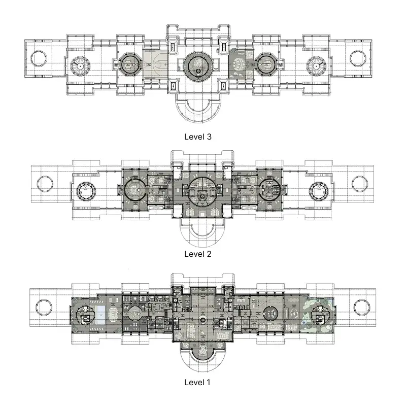 8 Bedrooms apartments - Raffles The Palm Dubai floor plan