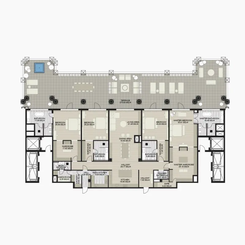 4 bedroom floor plan