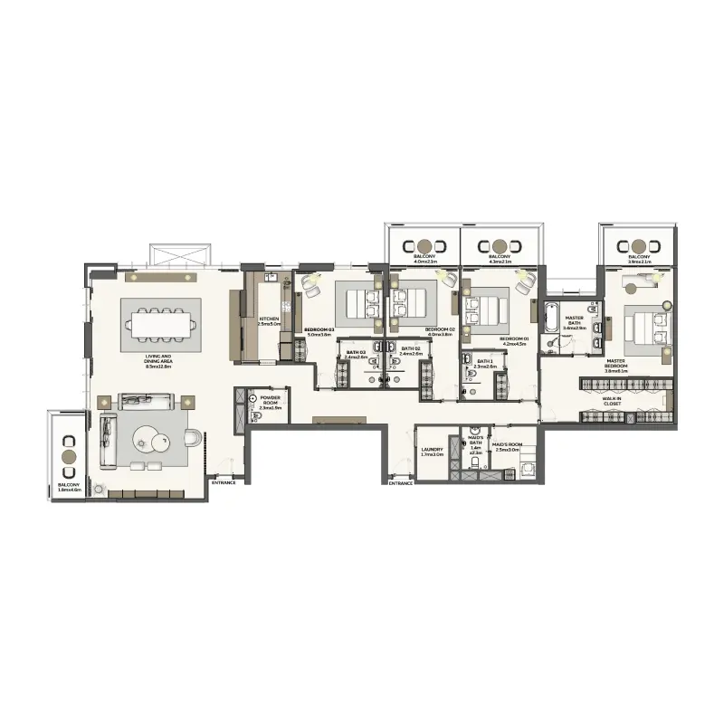 4 bedroom floor plan