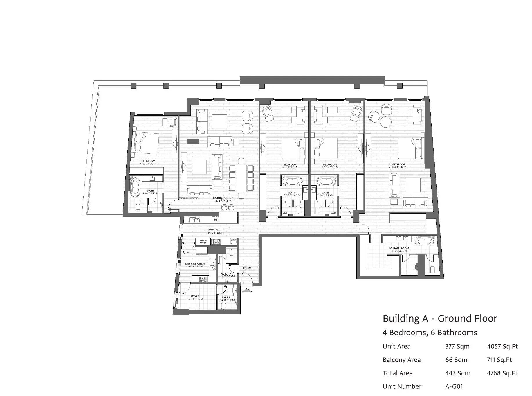 Type A‑G01 floor plan