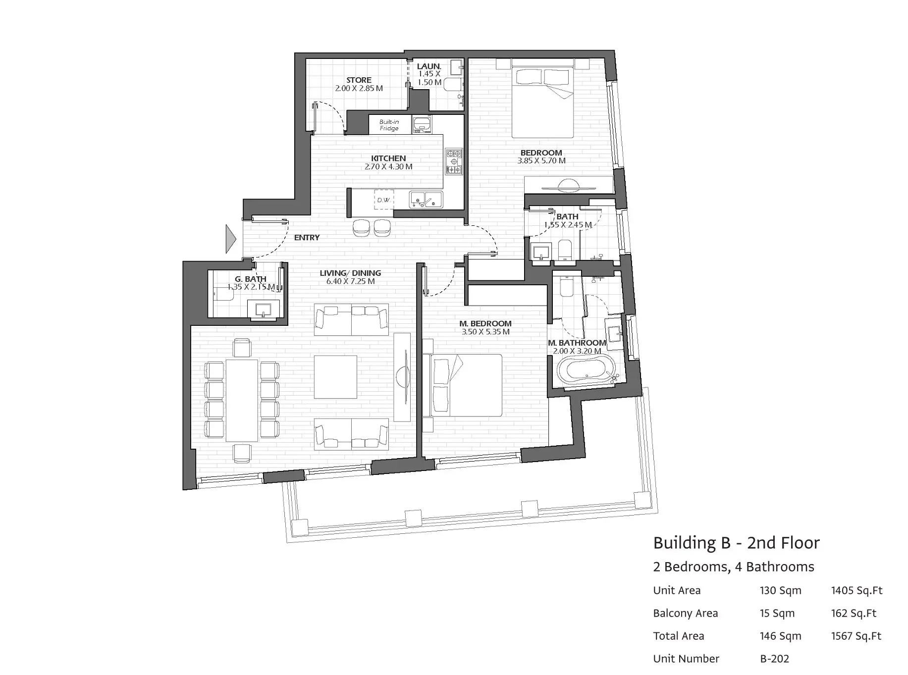 Type B202 floor plan