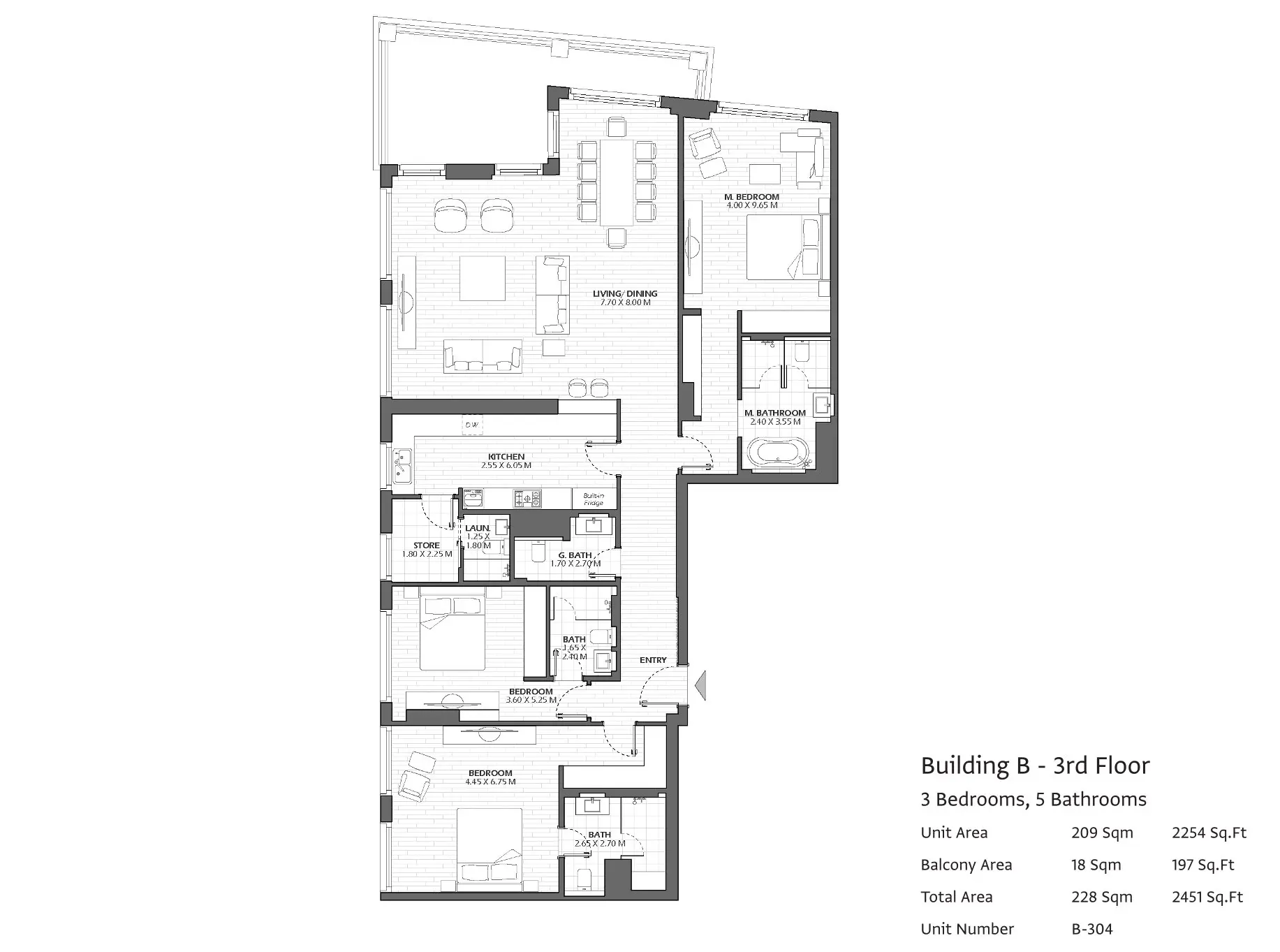 Type B304 floor plan