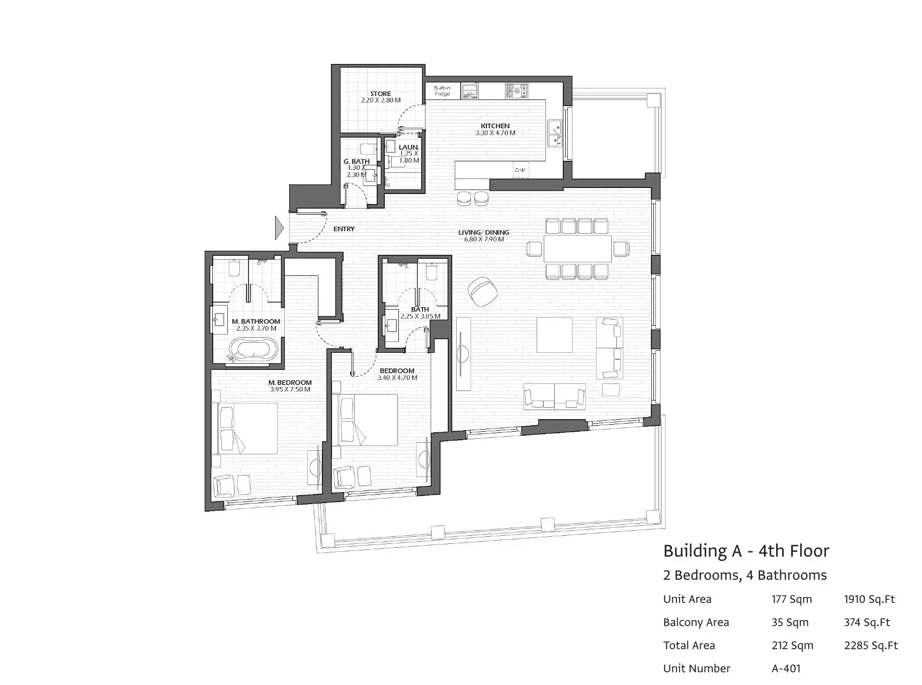 Type A401 floor plan
