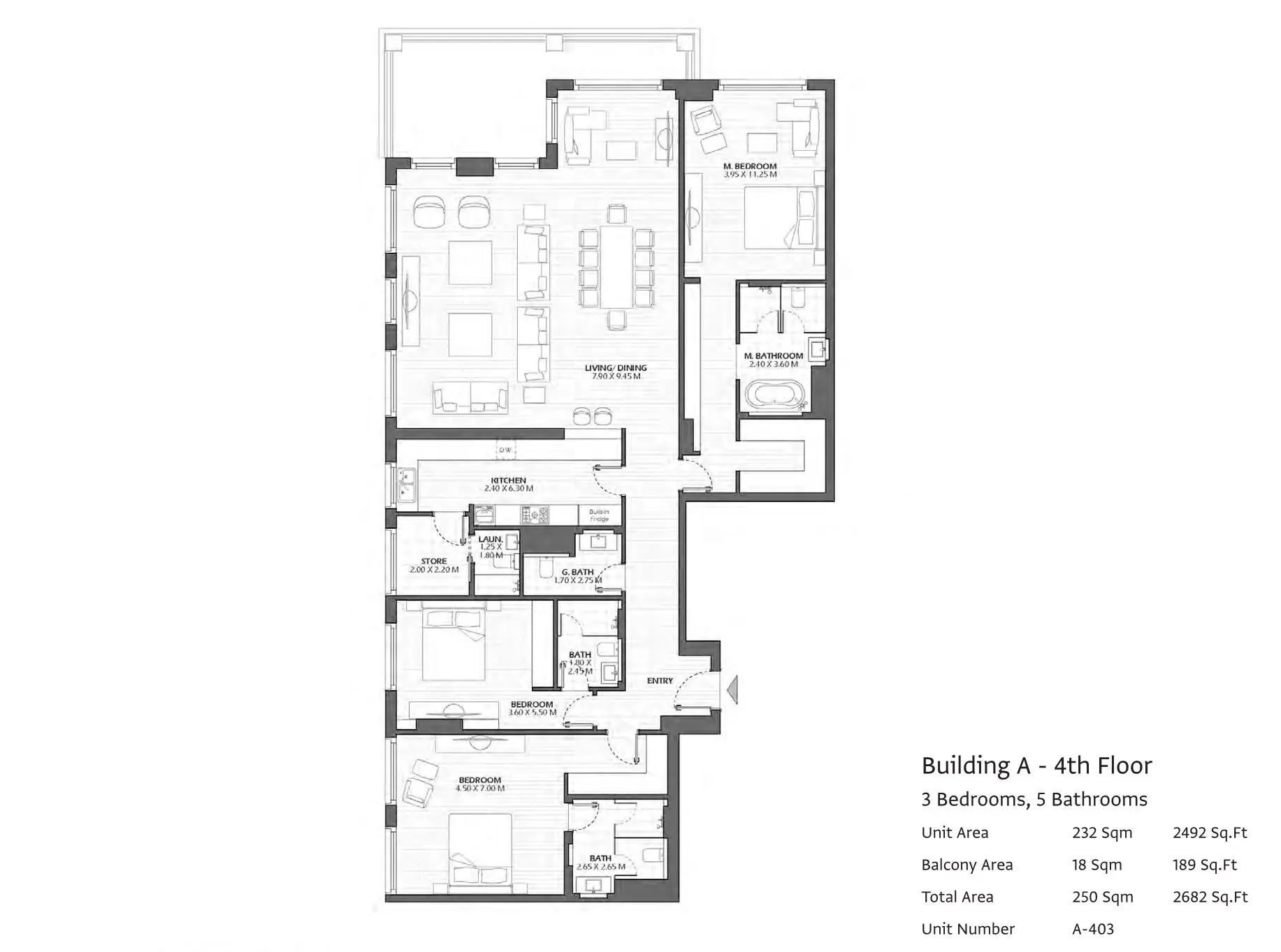 Type A403 floor plan