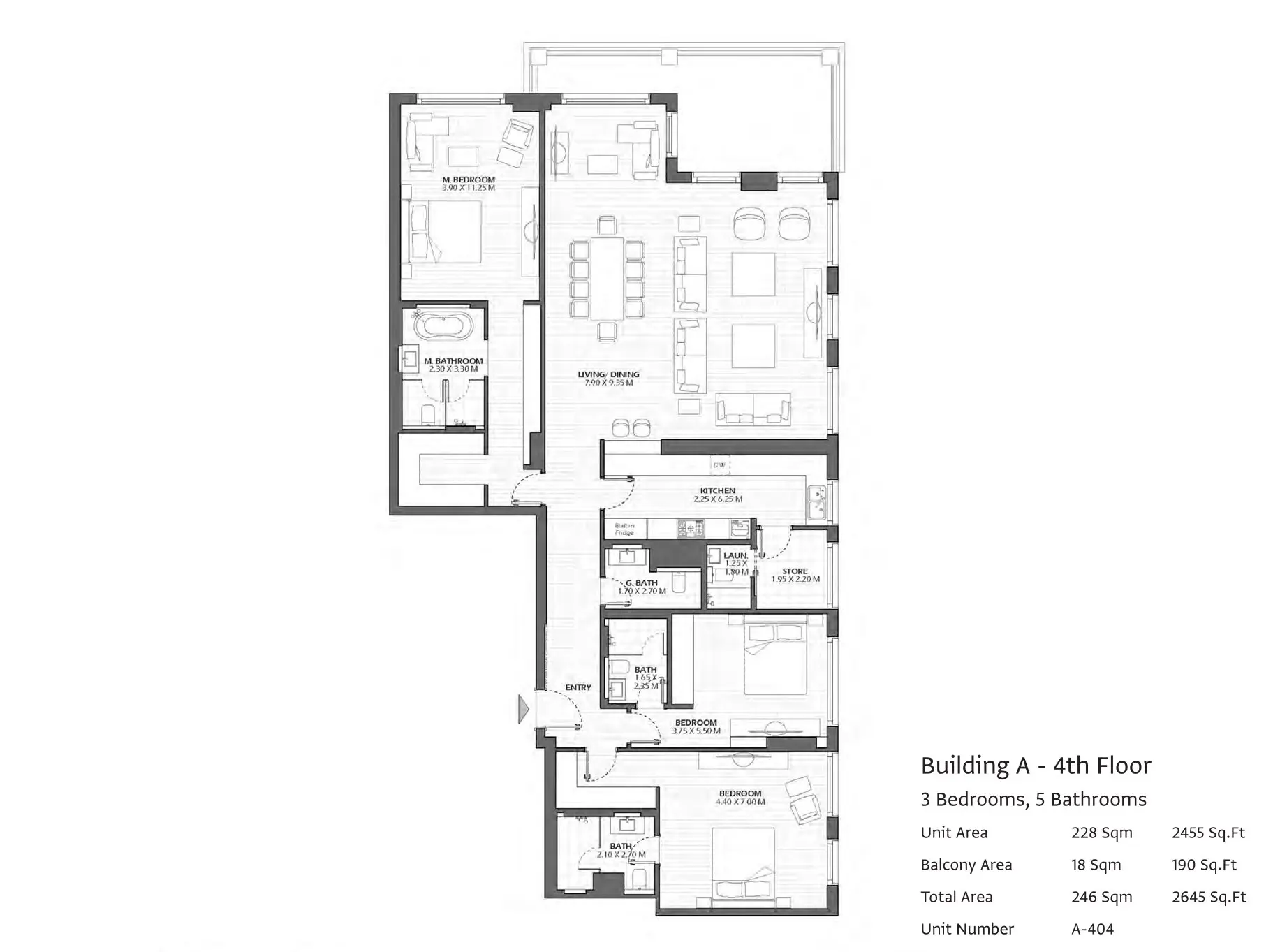 Type A404 floor plan
