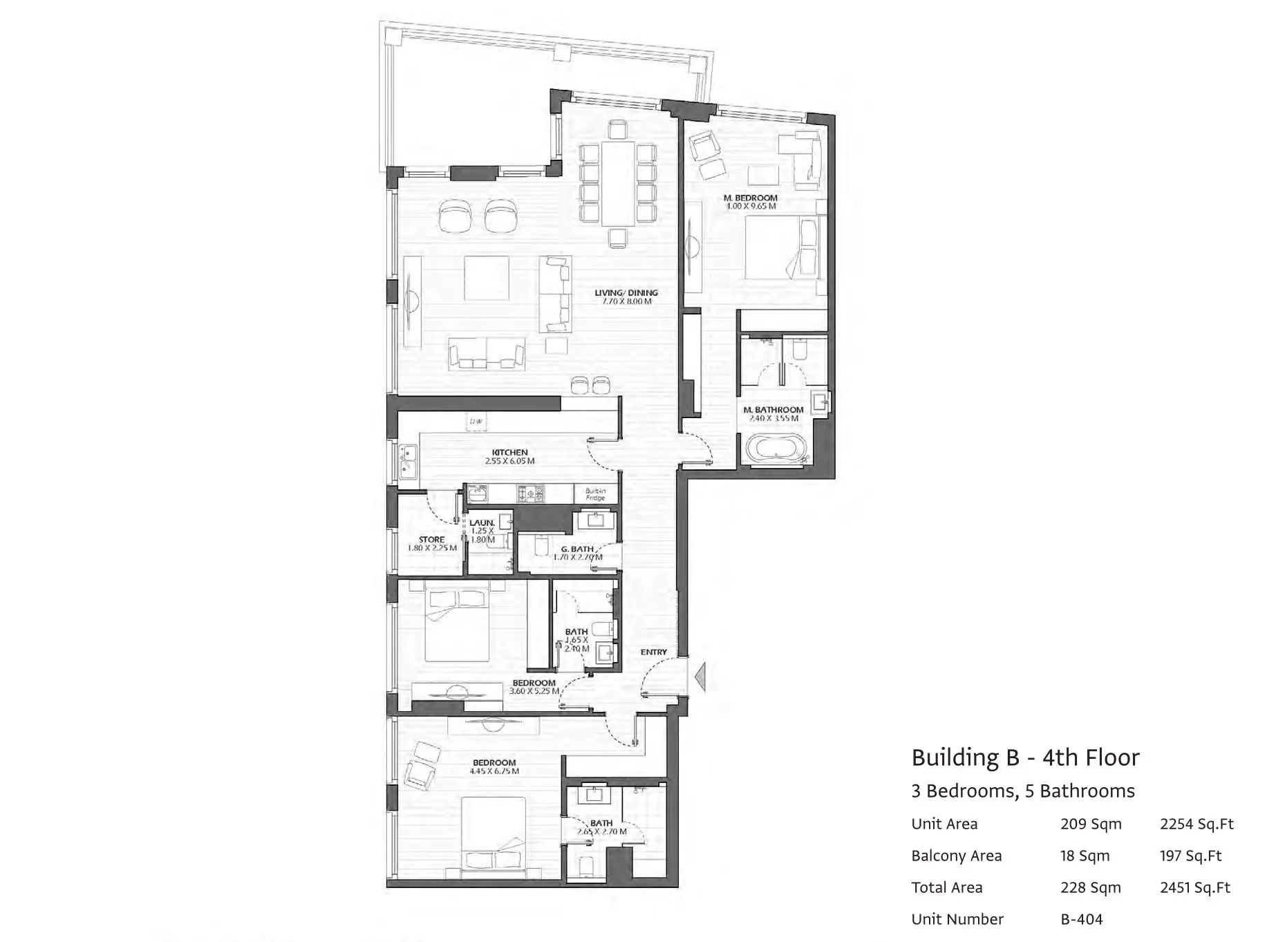Type B404 floor plan