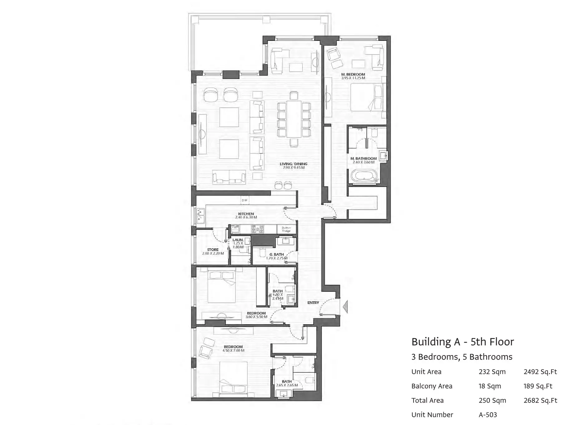 Type A503 floor plan