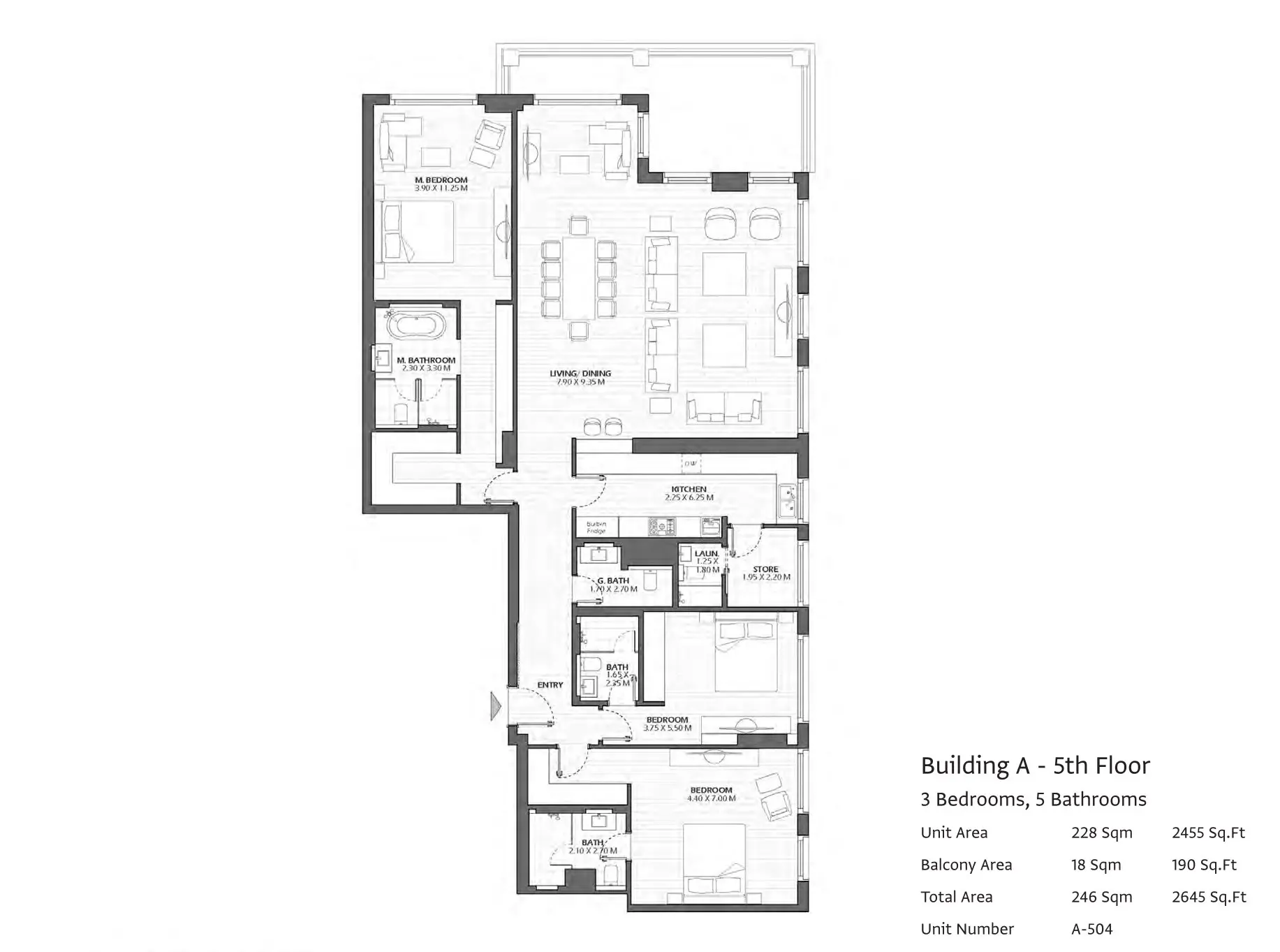 Type A504 floor plan