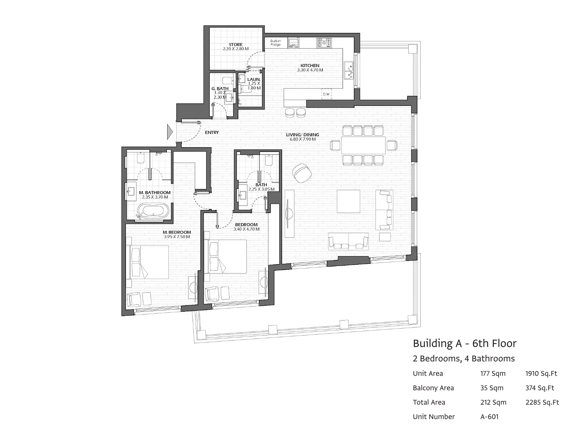 Type A601 floor plan