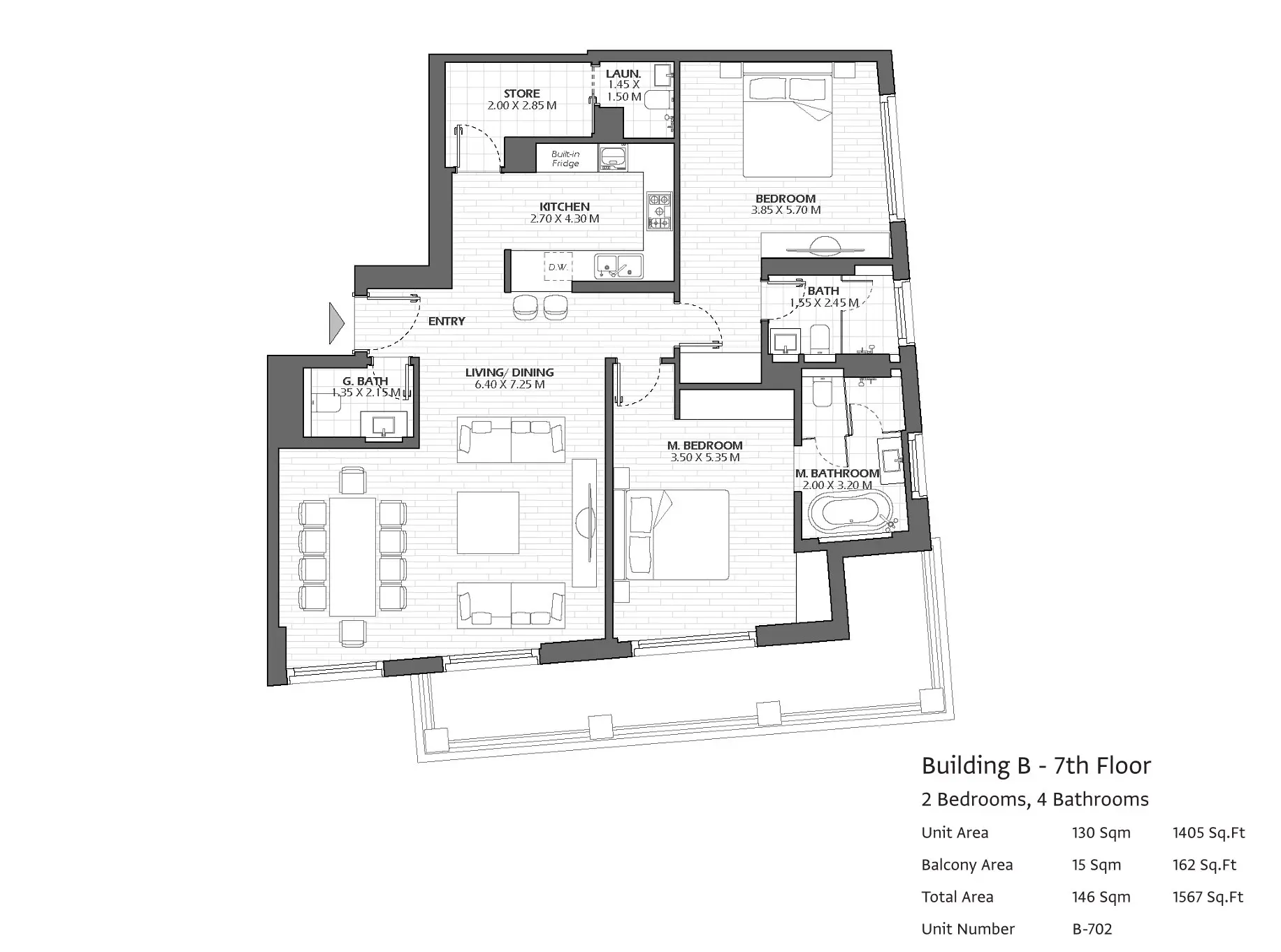 Type B702 floor plan