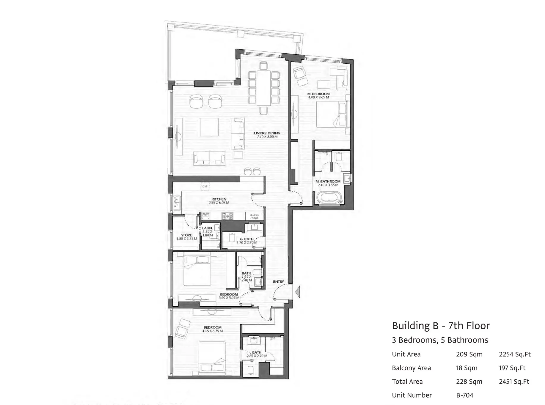 Type B704 floor plan