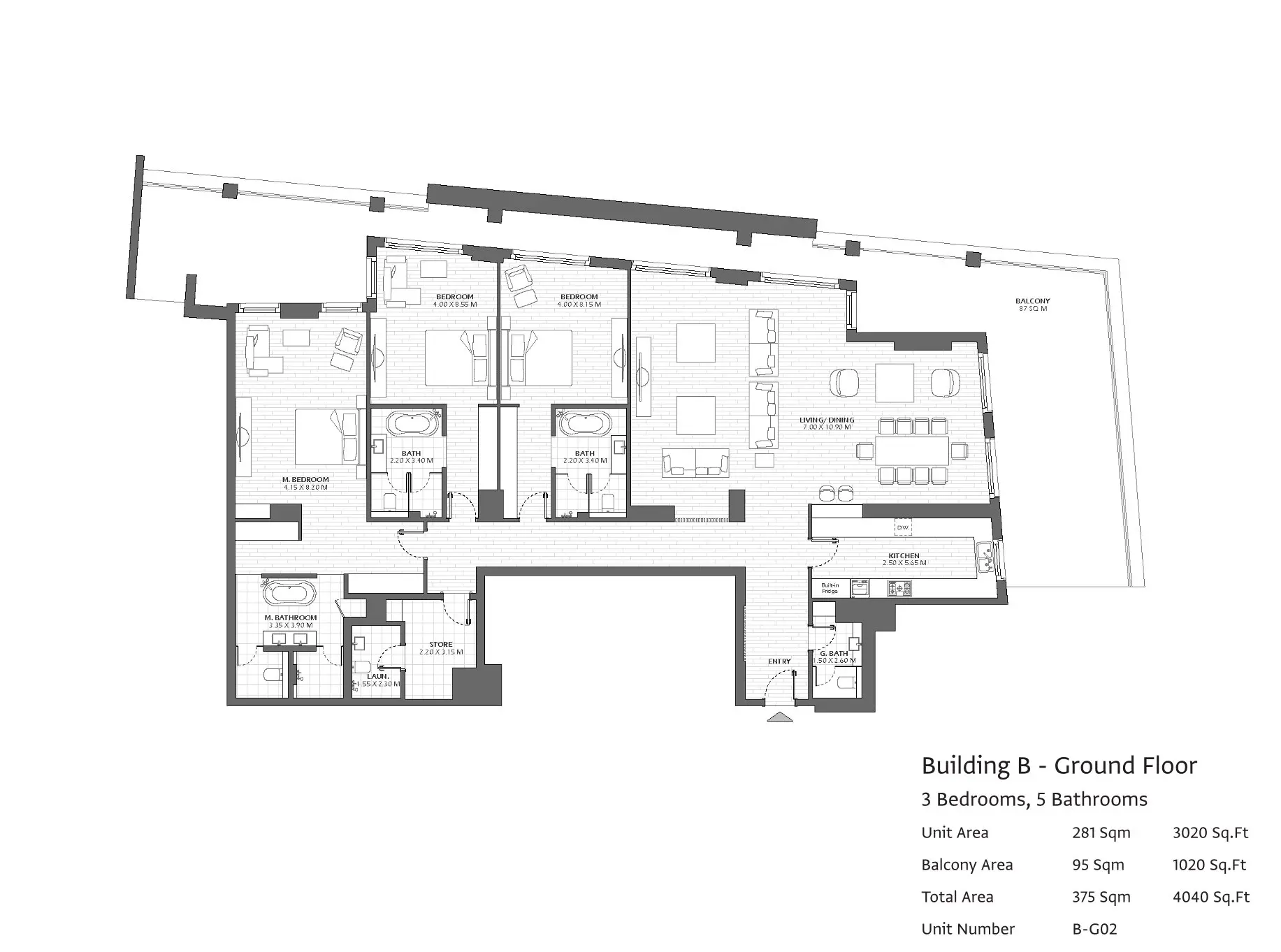 Type B‑G02 floor plan