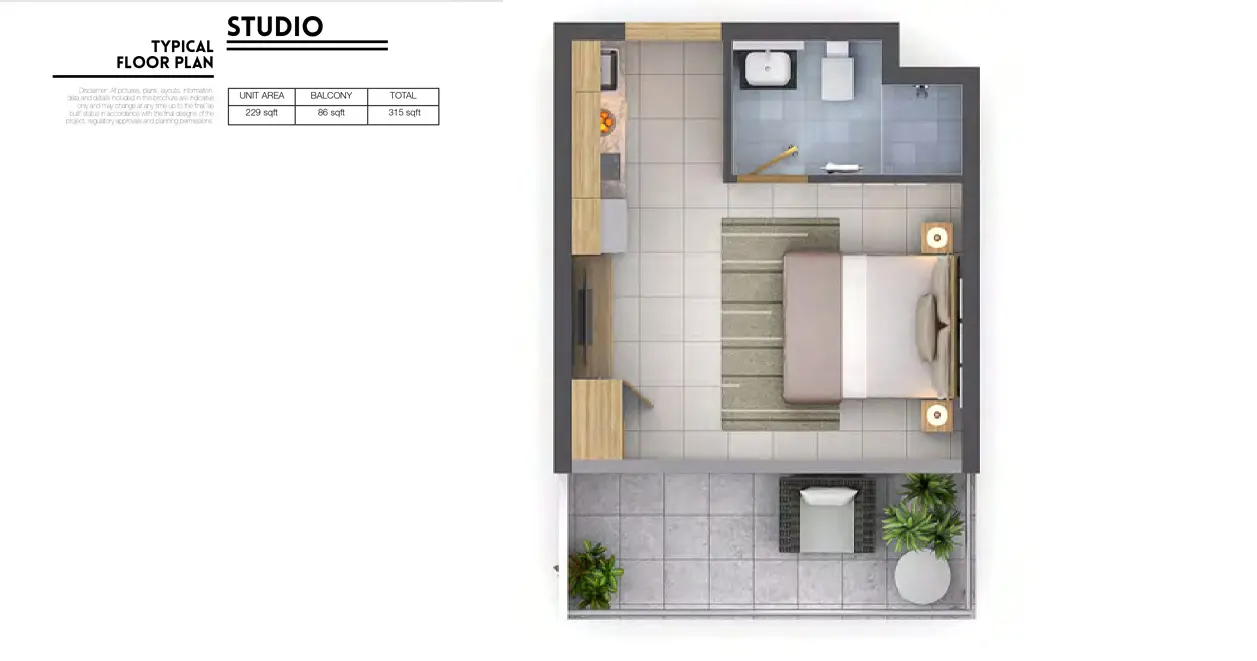 Studio floor plan