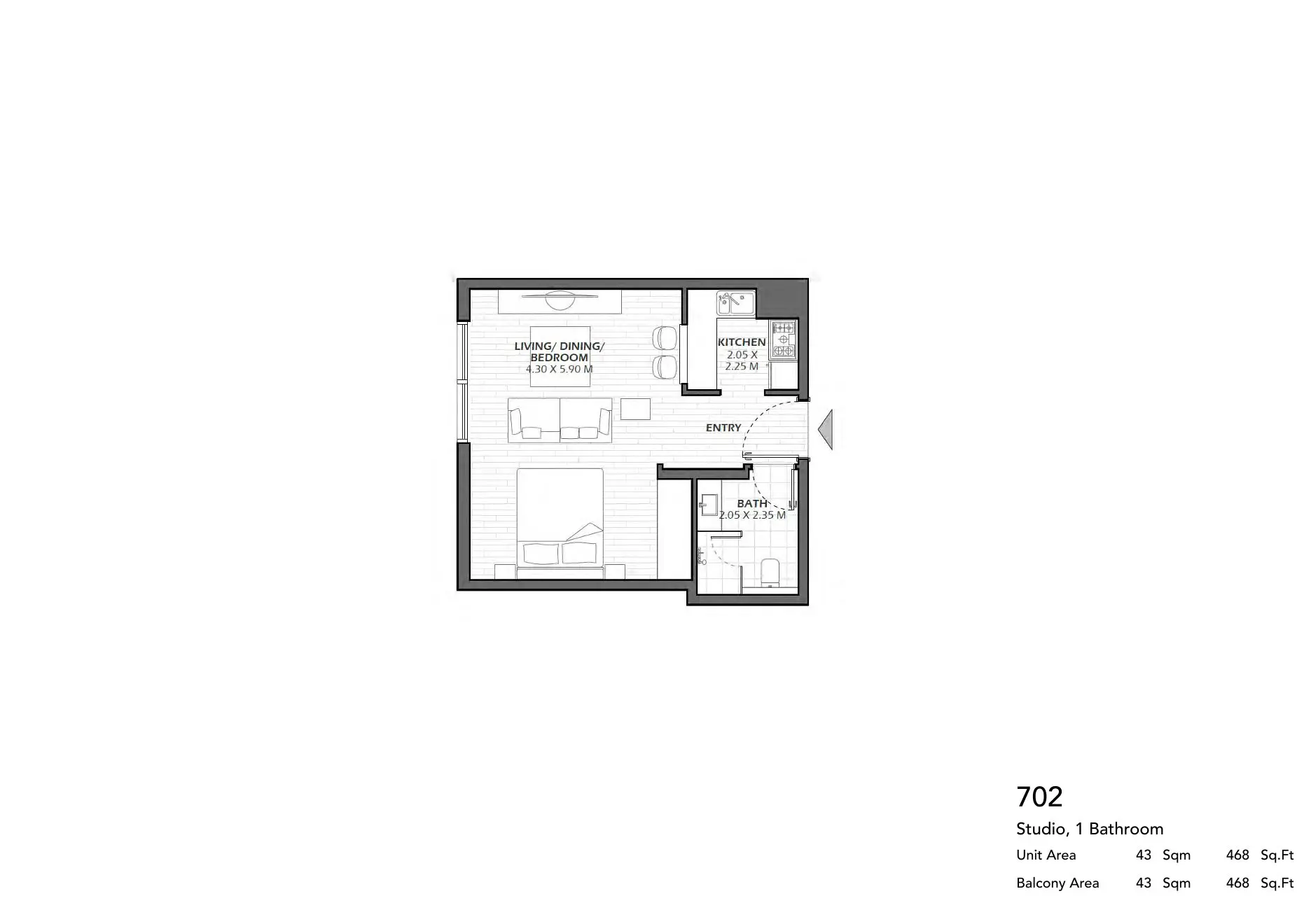 Unit 702 floor plan