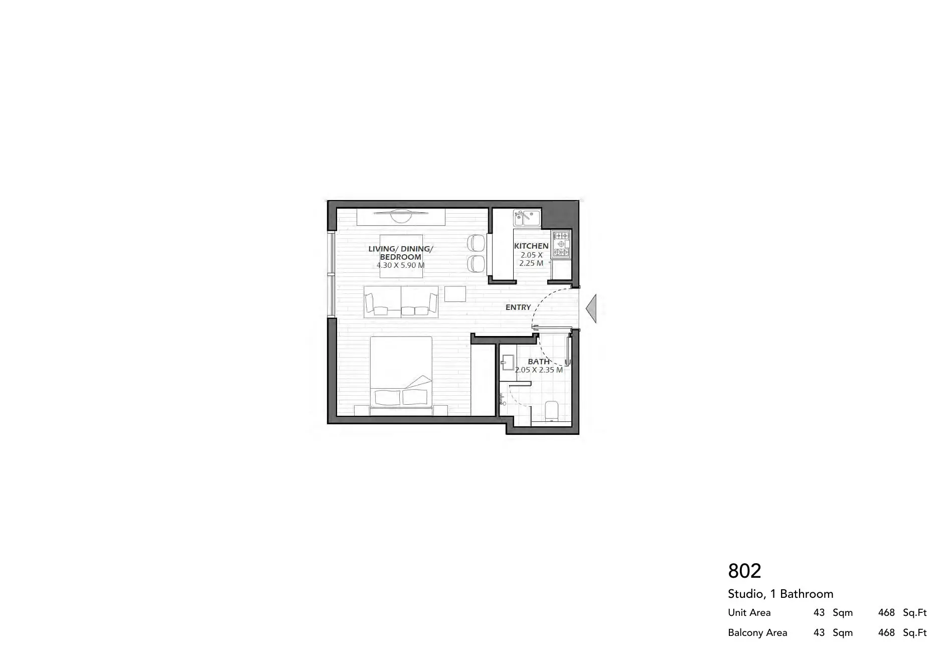 Unit 802 floor plan