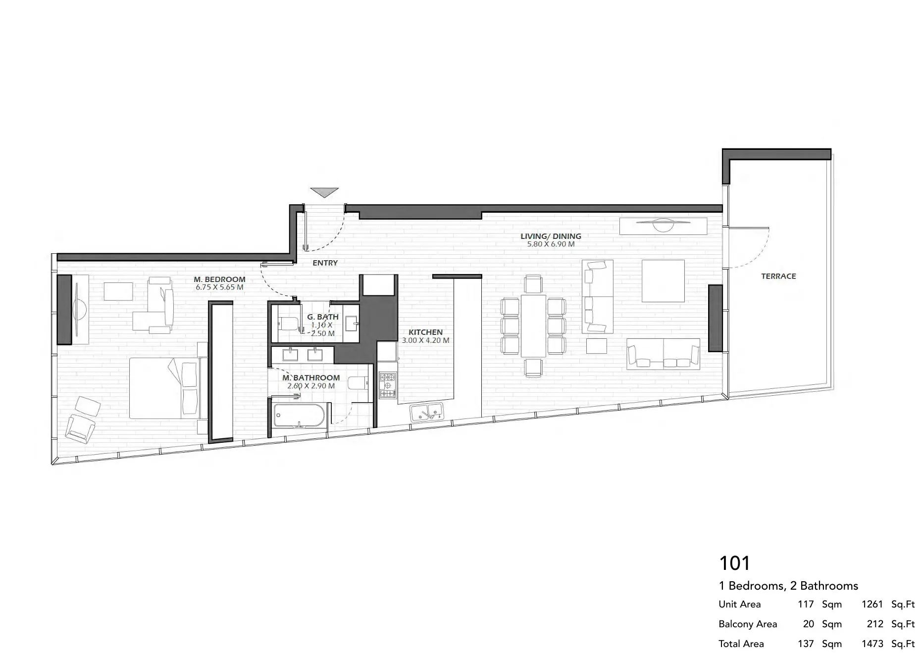 Unit 101 floor plan