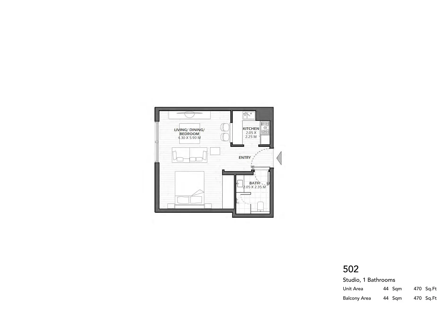 Unit 502 floor plan