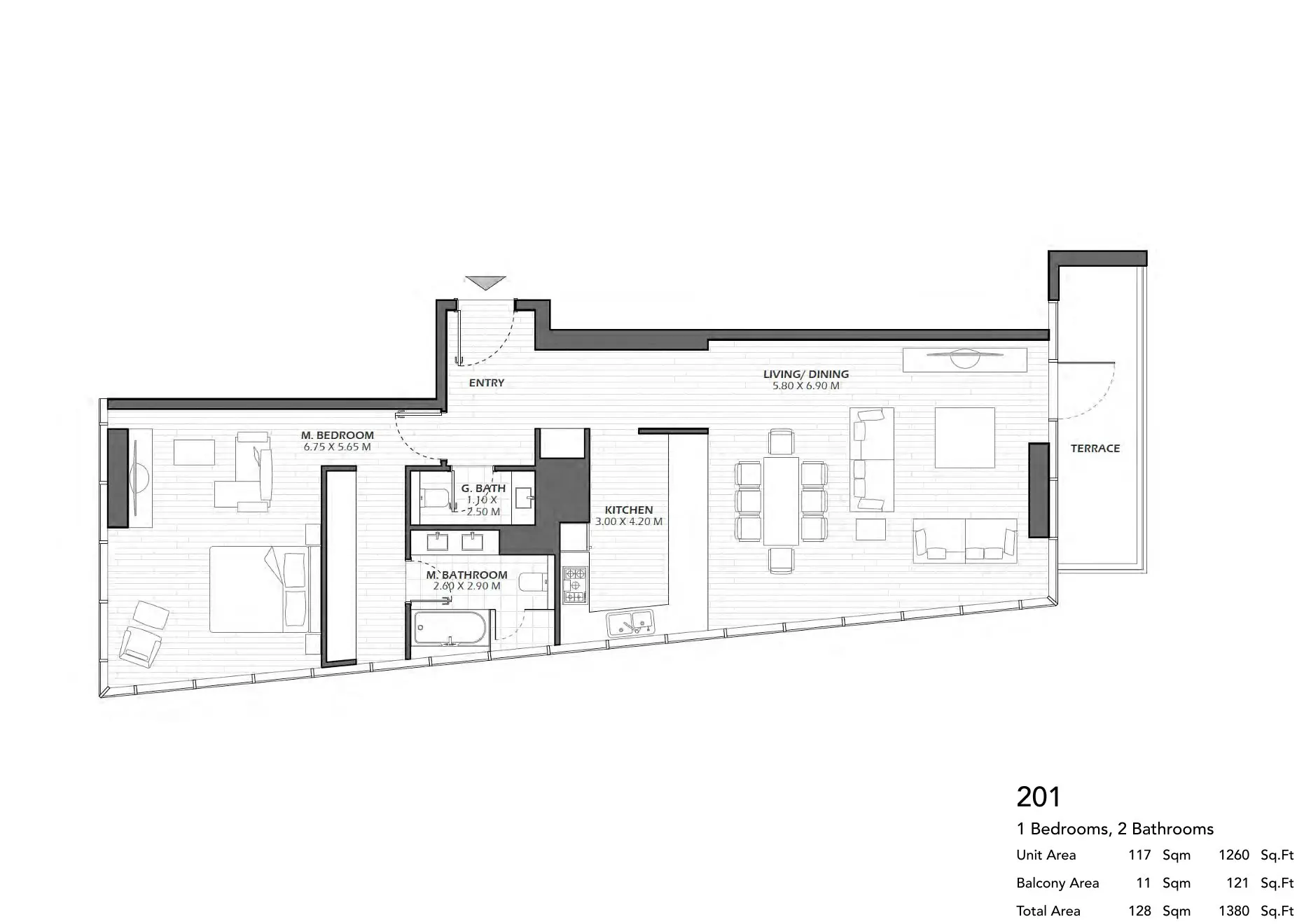 Unit 201 floor plan