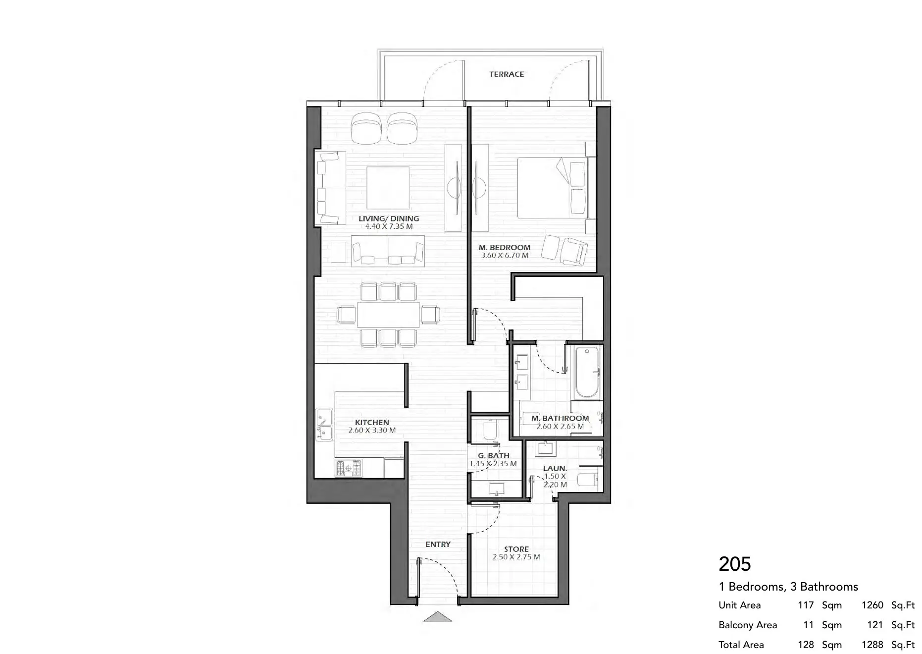 Unit 205 floor plan