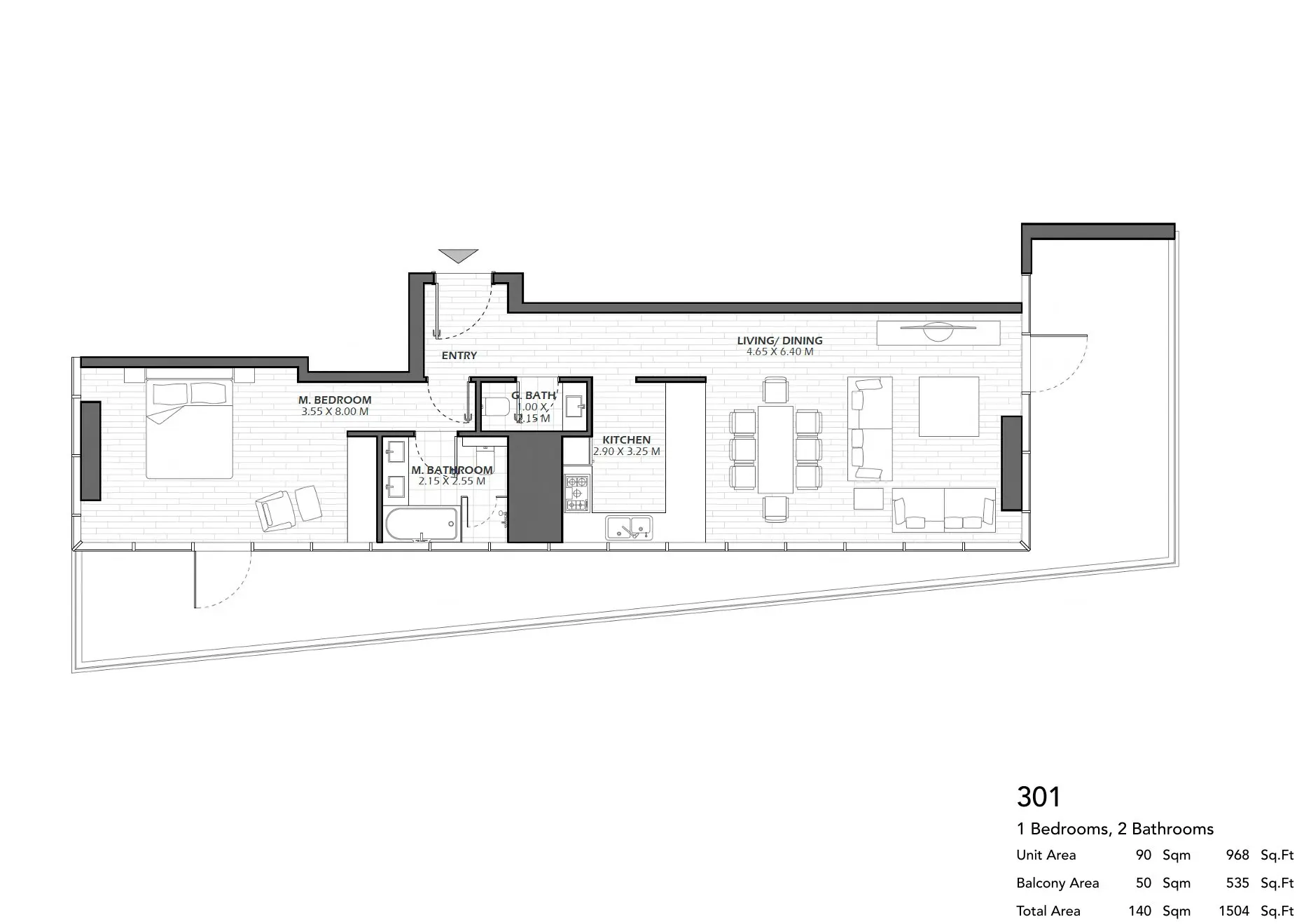 Unit 301 floor plan