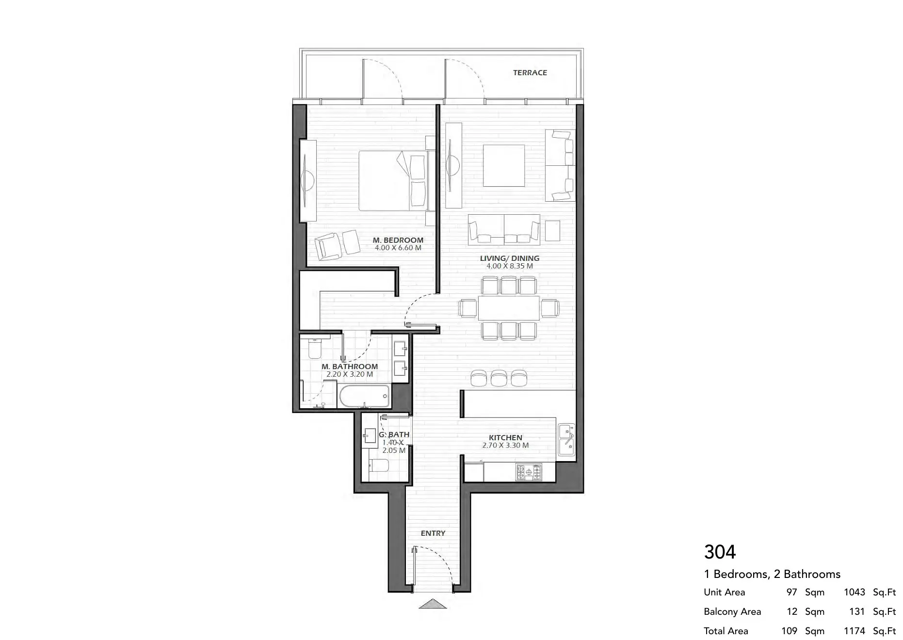 Unit 304 floor plan