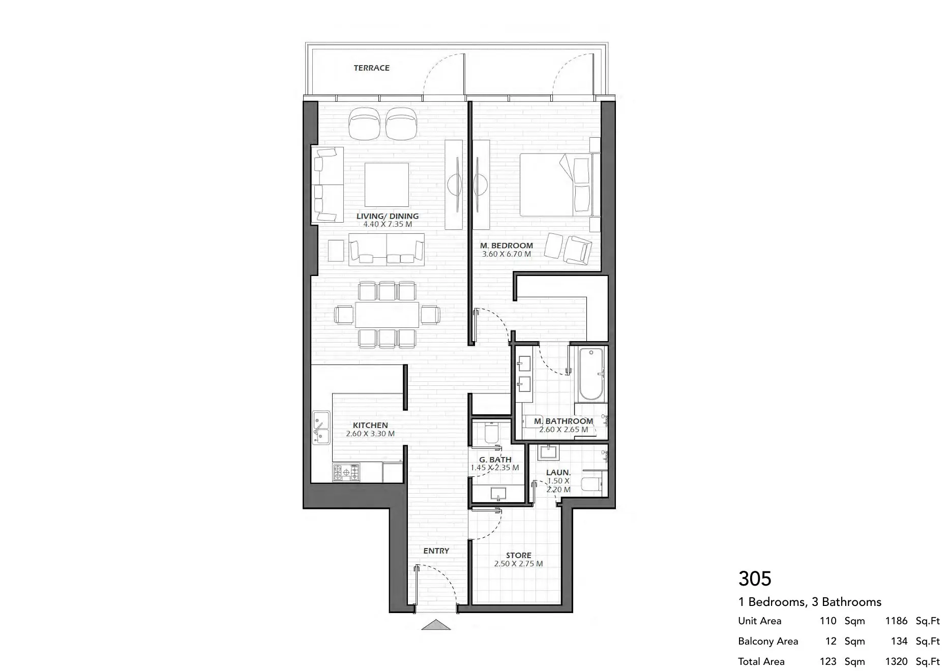 Unit 305 floor plan