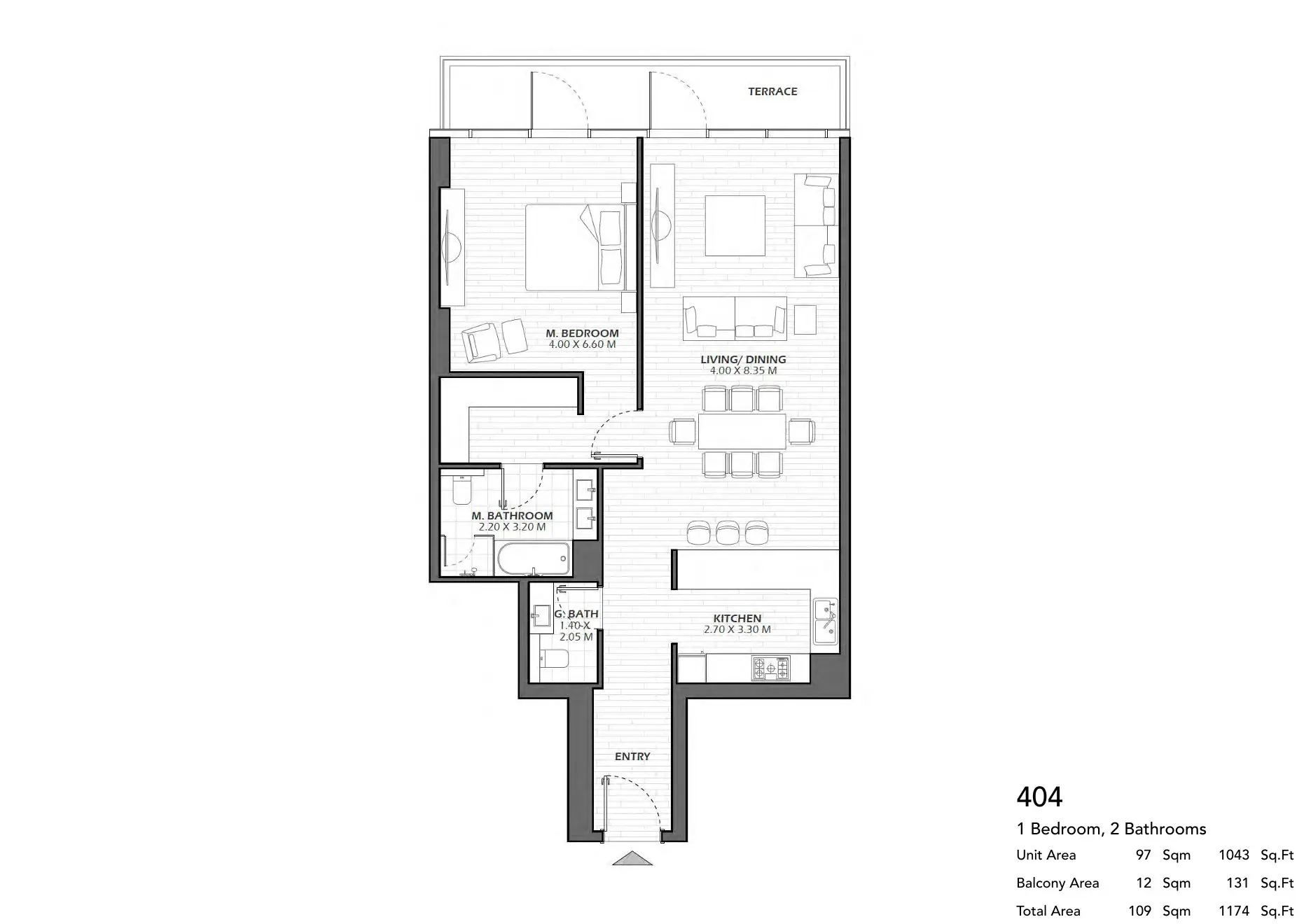 Unit 404 floor plan
