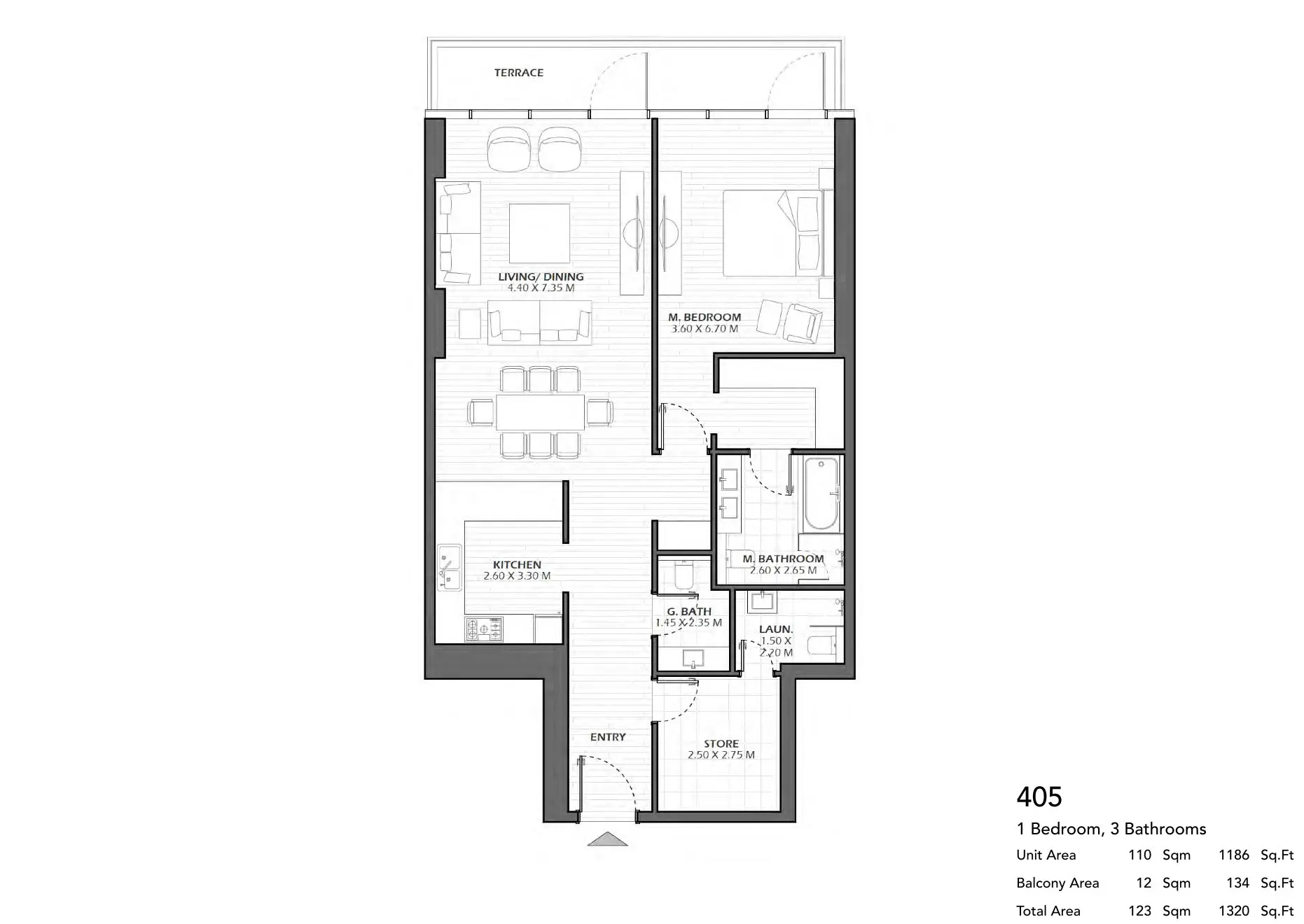 Unit 405 floor plan