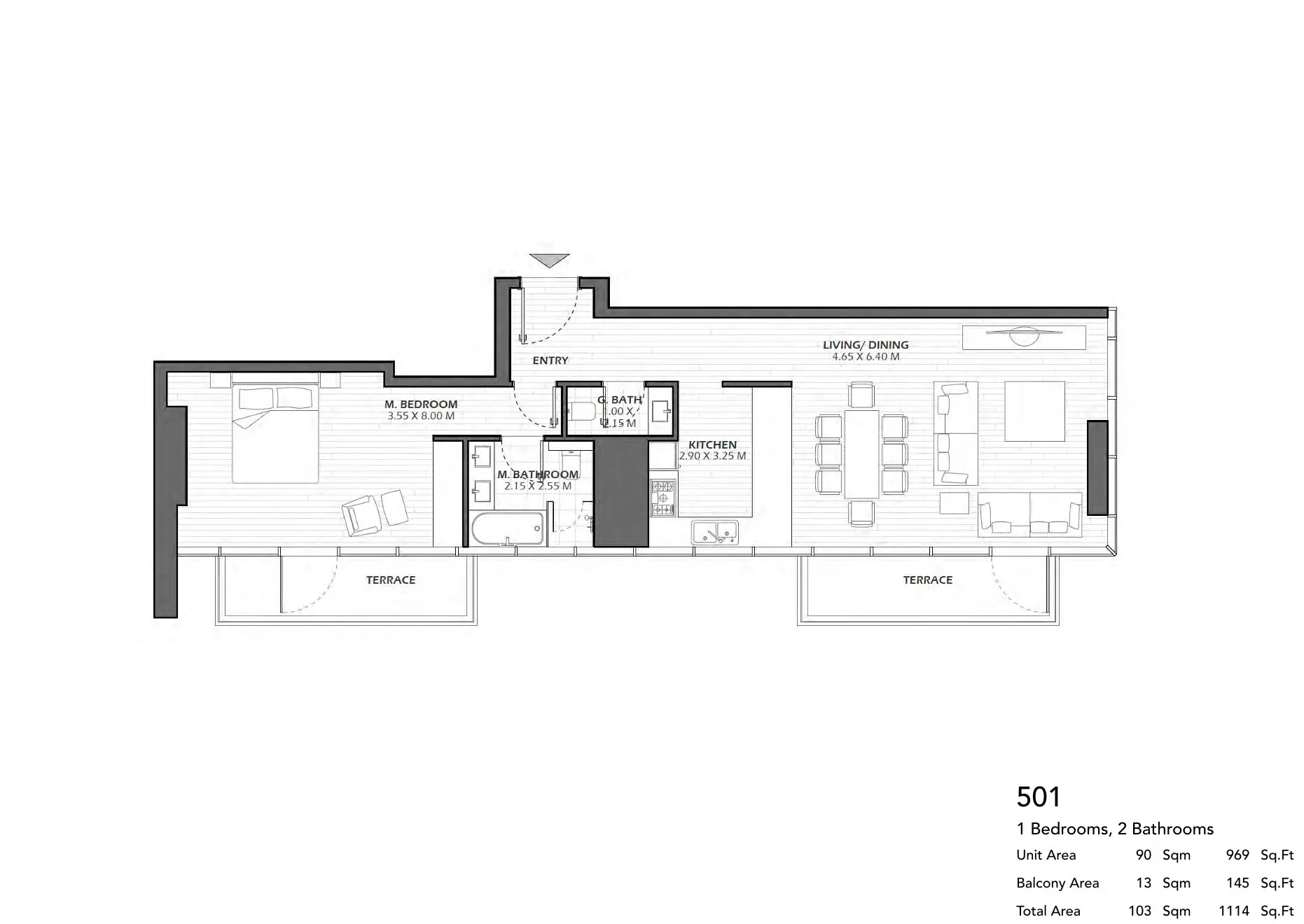 Unit 501 floor plan
