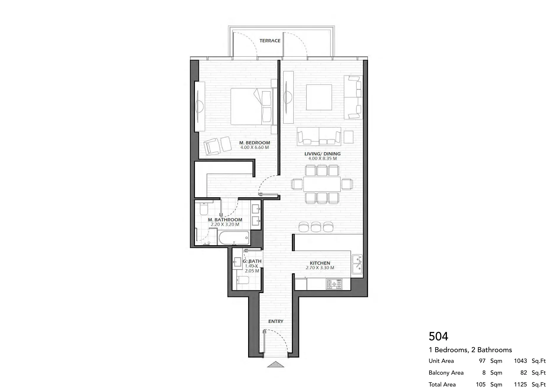 Unit 504 floor plan