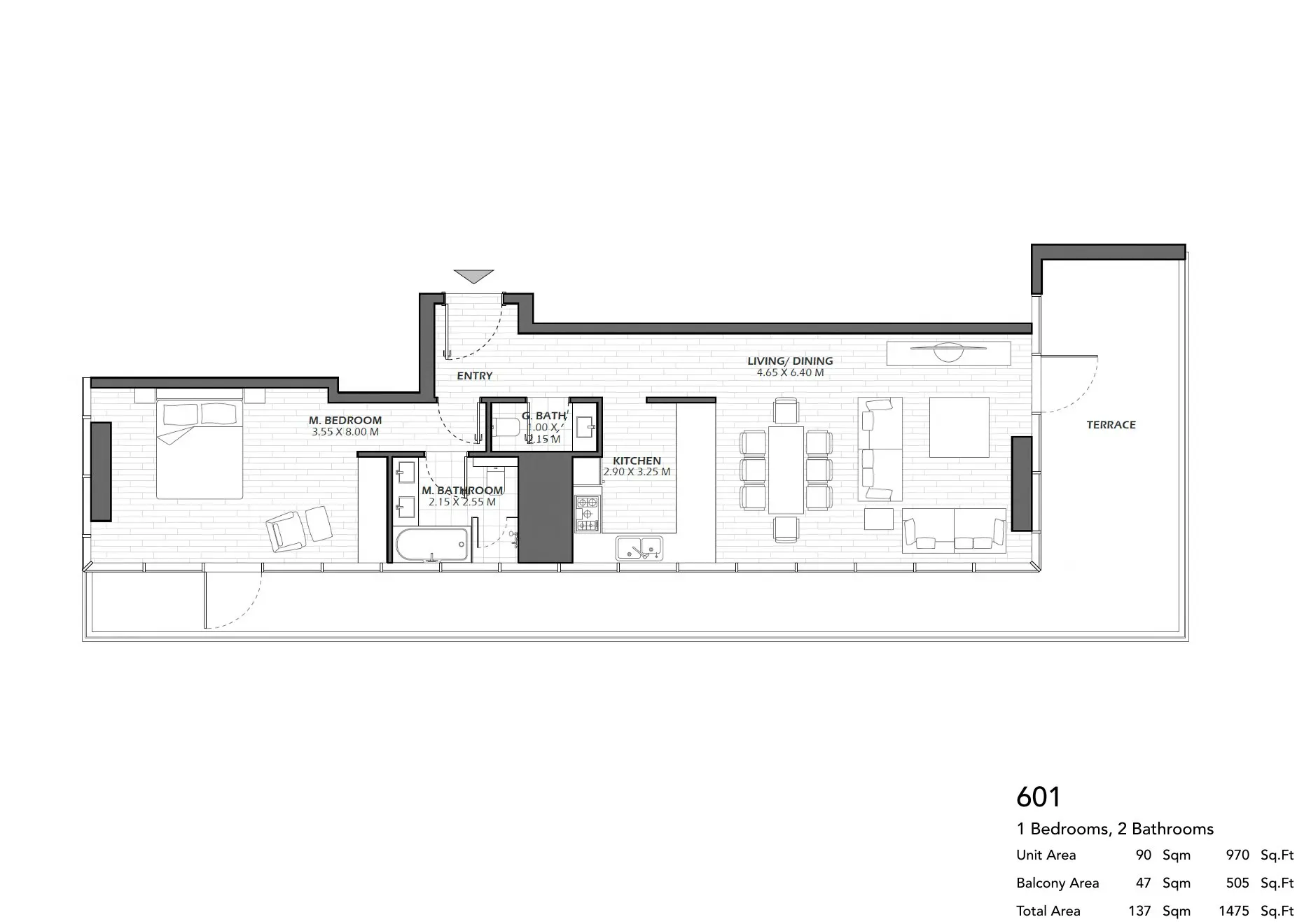 Unit 601 floor plan