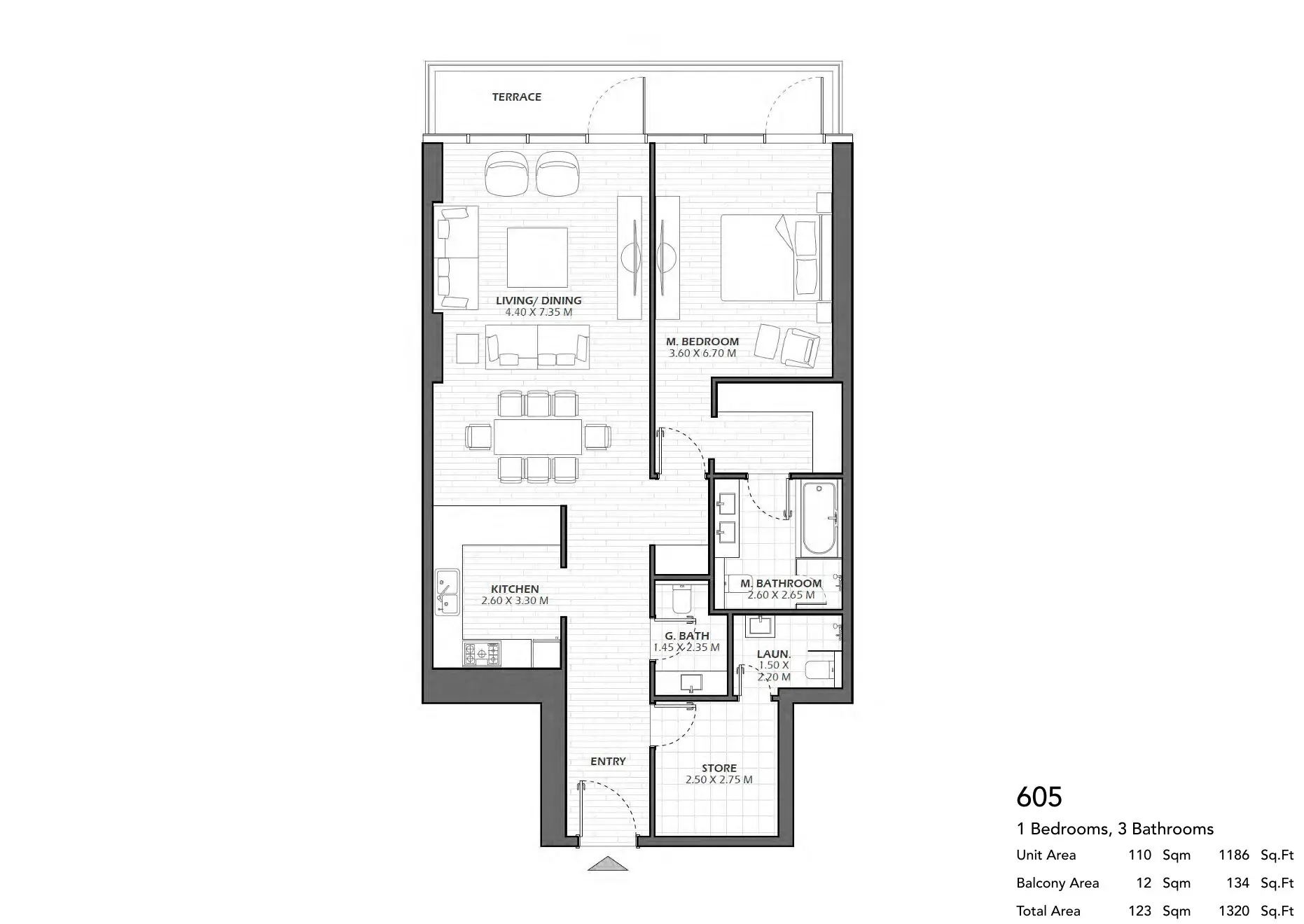 Unit 605 floor plan