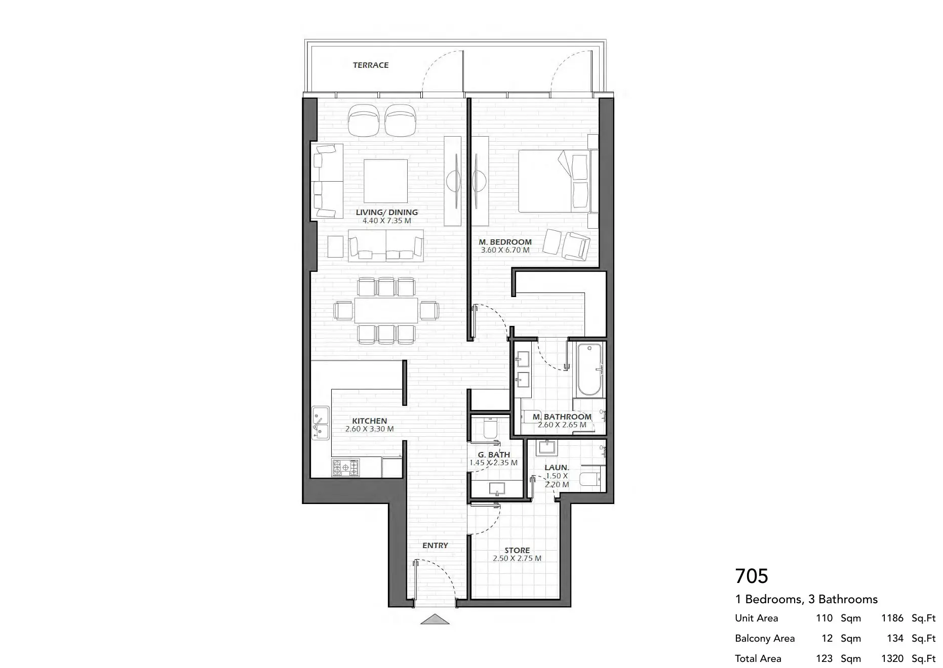 Unit 705 floor plan