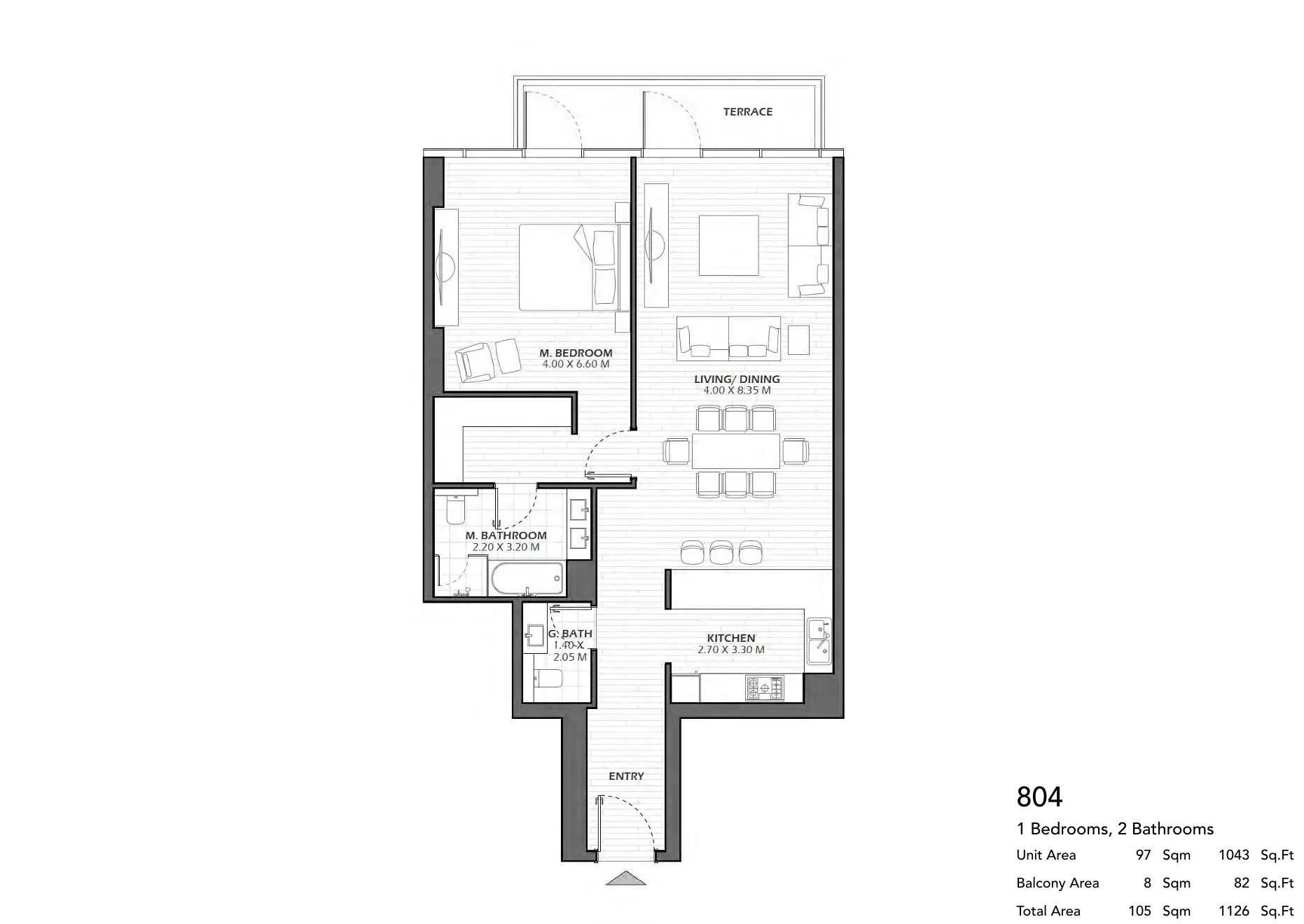 Unit 804 floor plan