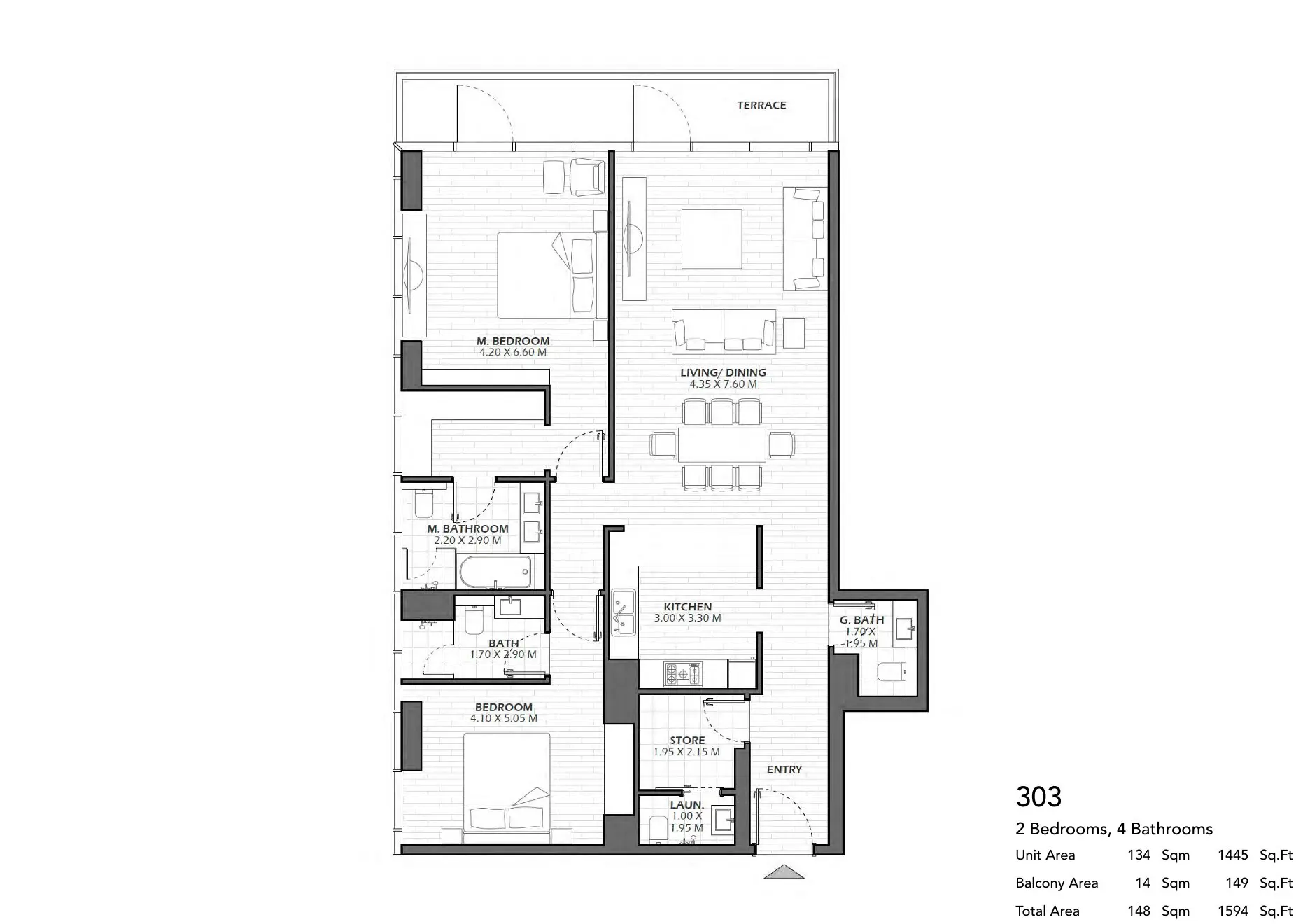 Unit 303 floor plan