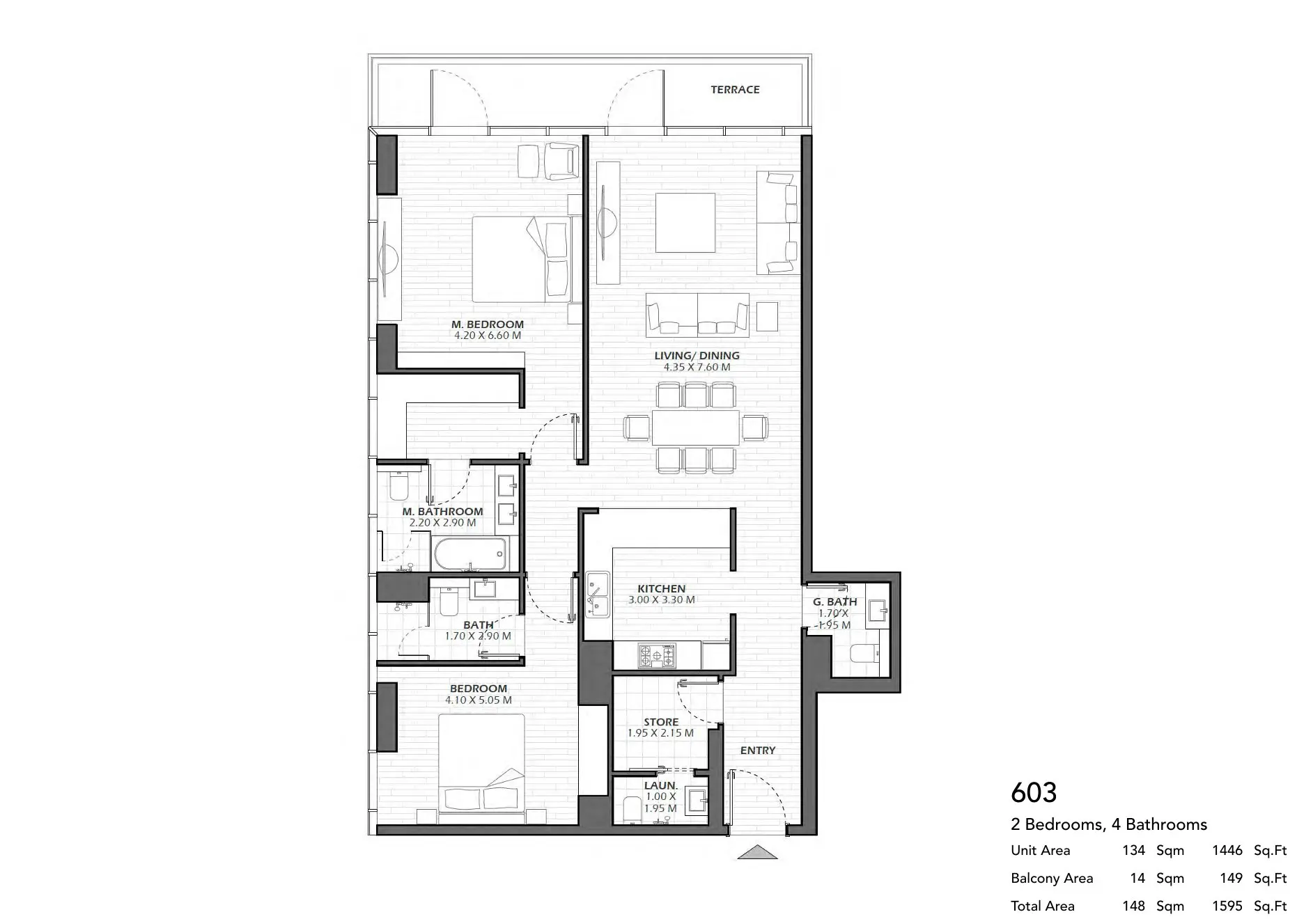 Unit 603 floor plan