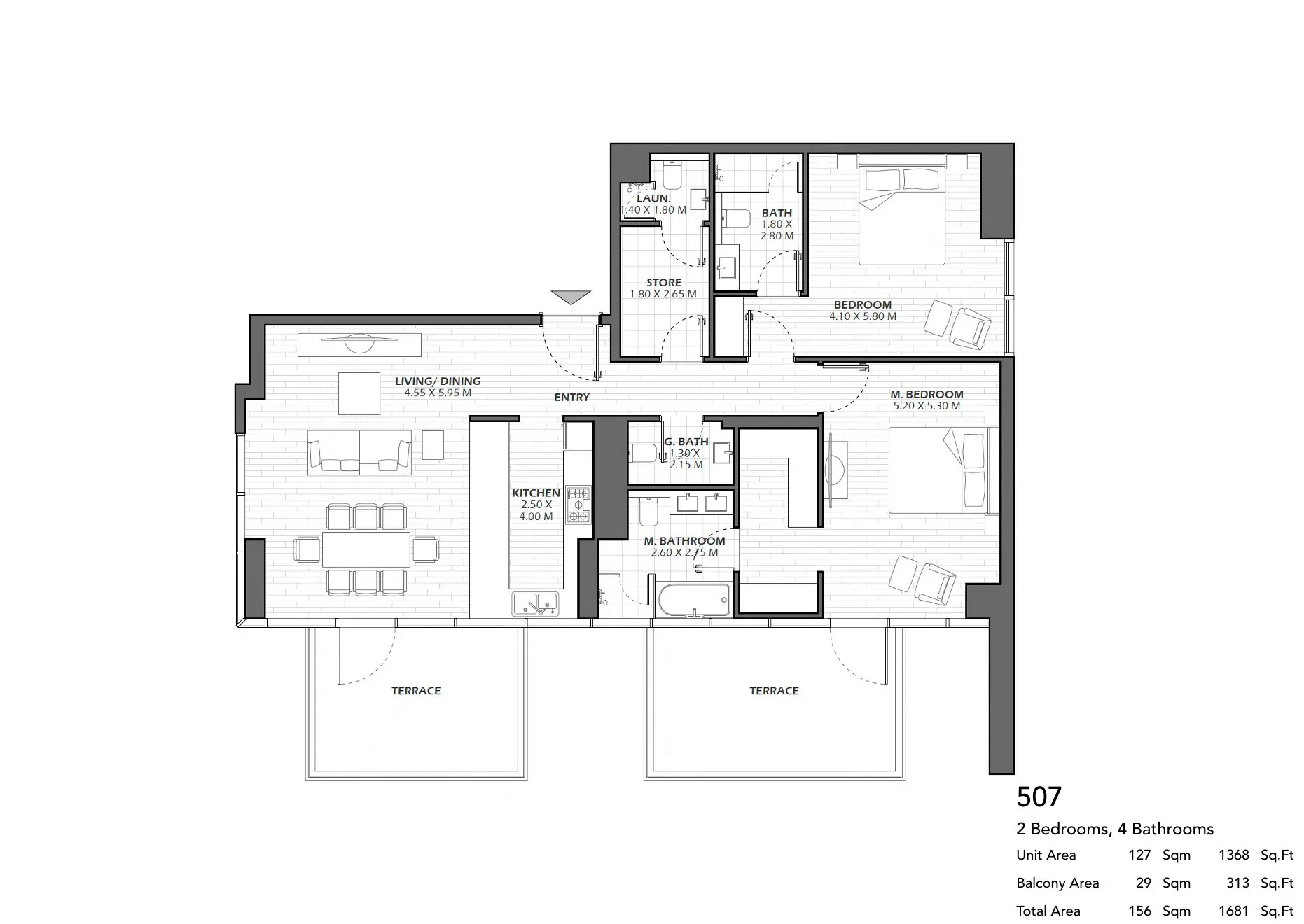 Unit 507 floor plan